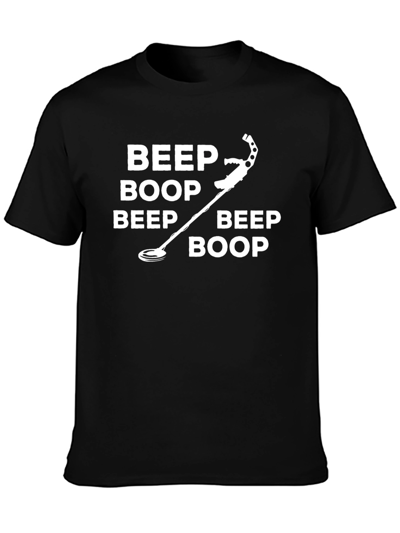 Black Beep Boop Metal Detecting T-Shirt view 3