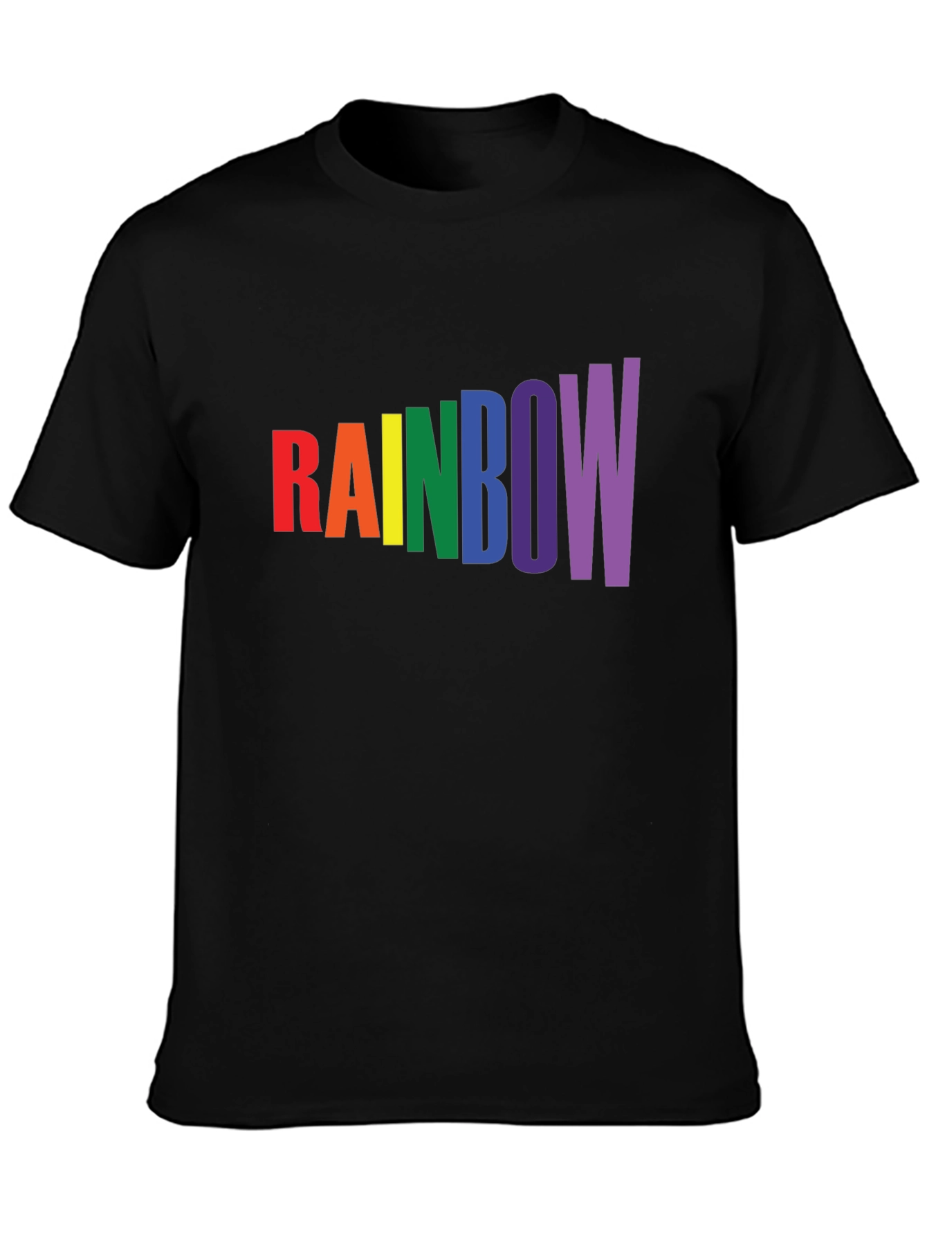 Black Rainbow Pride T-Shirt - Bold Colorful Design view 3
