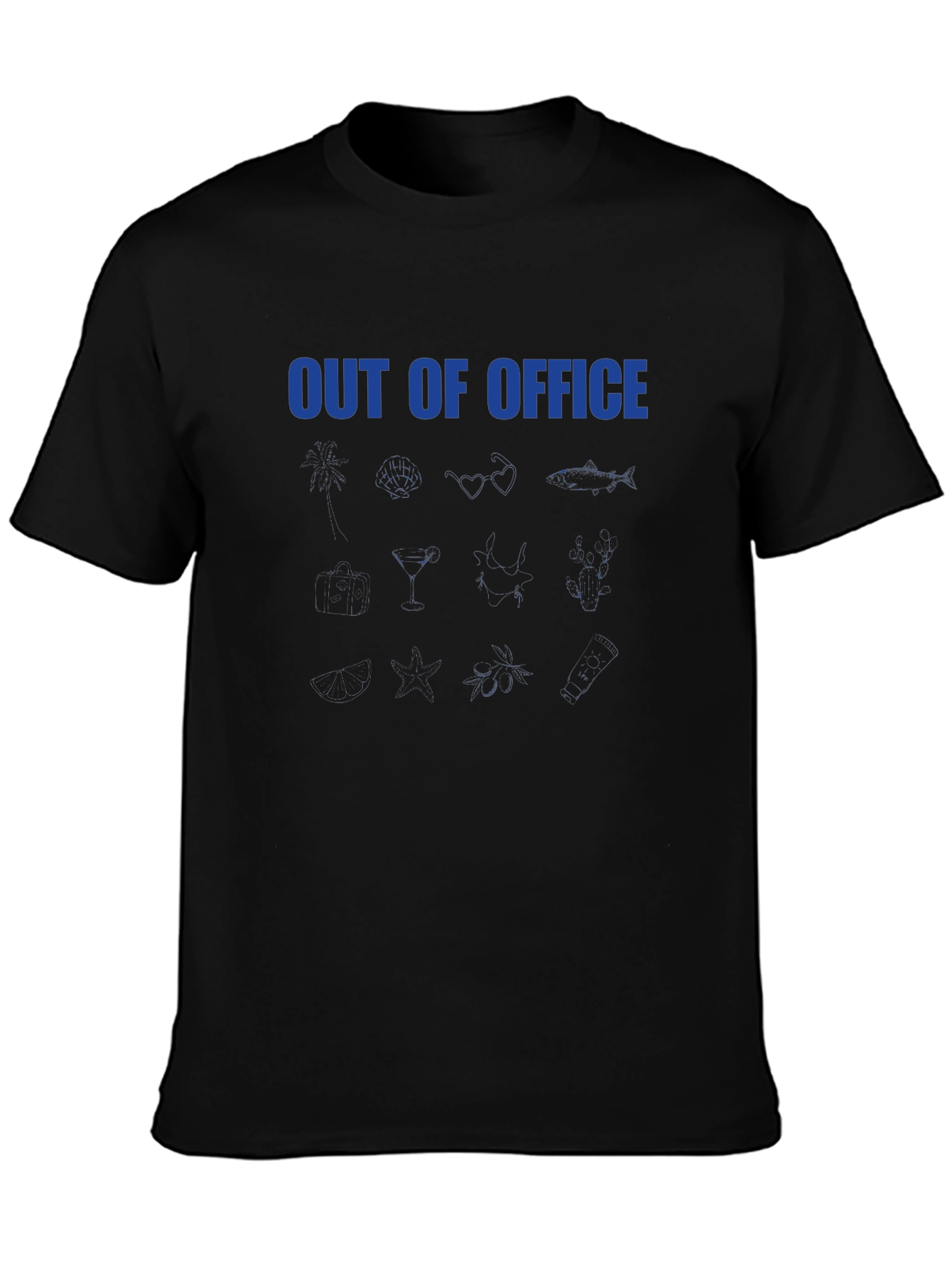 Black Out of Office Black T-Shirt view 3