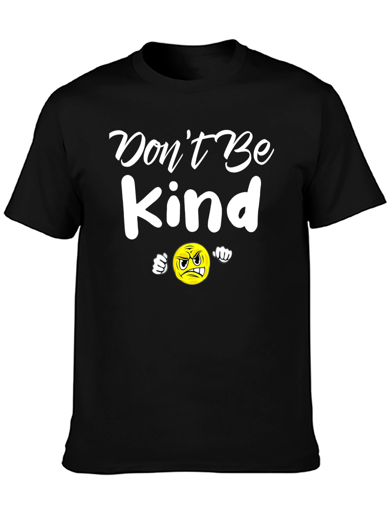 Black Don't Be Kind T-Shirt - Funny Angry Emoji Tee view 3
