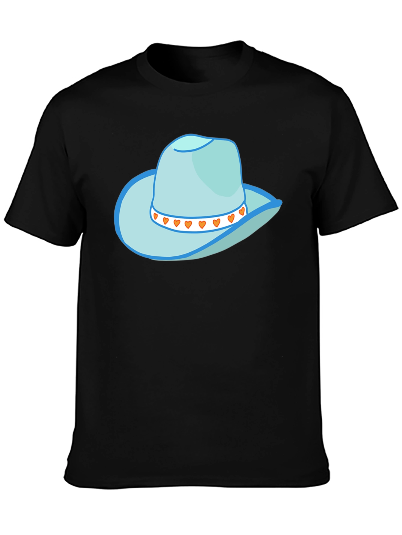 Black Cowboy Hat Graphic Tee - Stylish Western Style view 3
