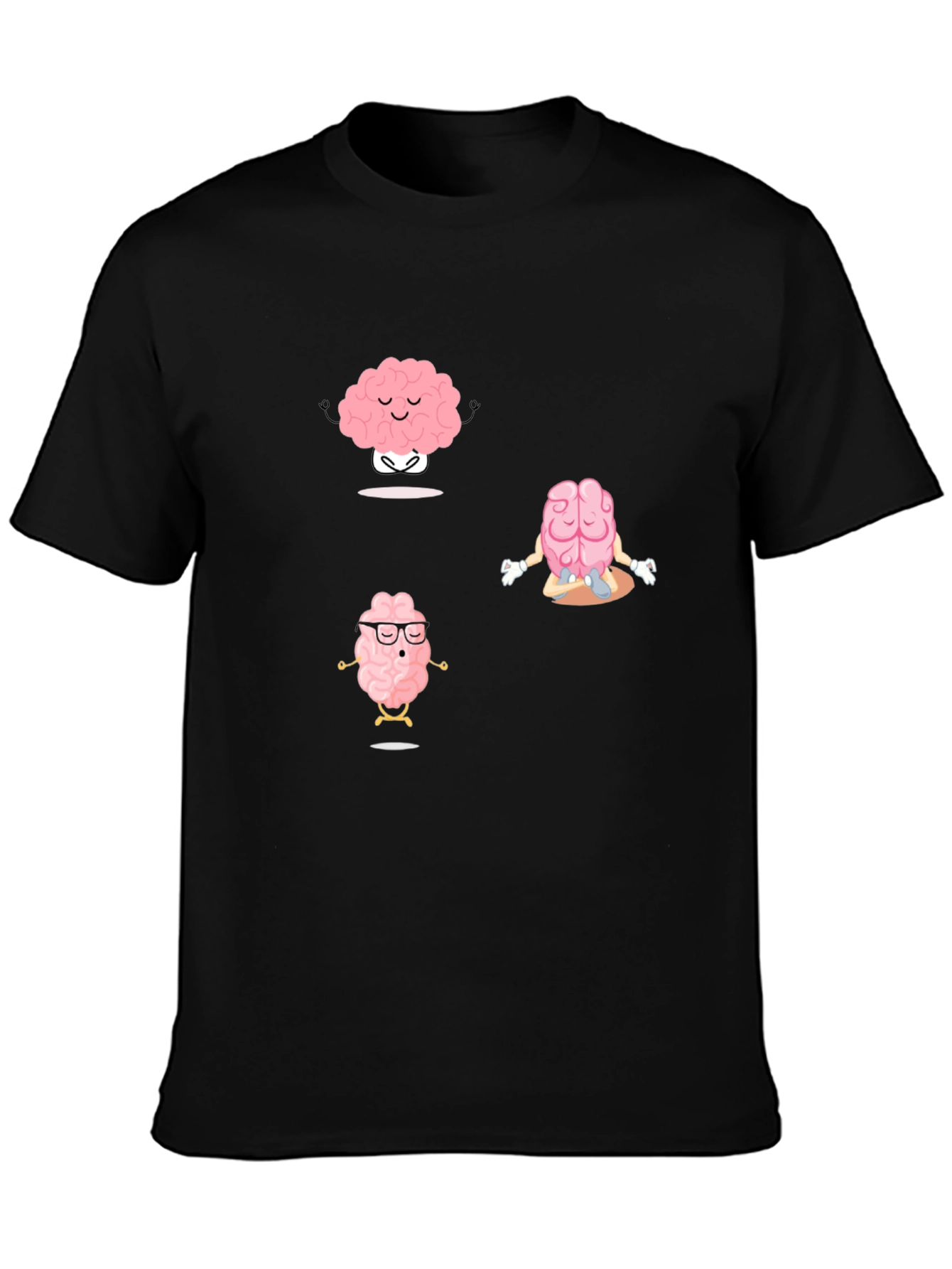 Black Brain Yoga T-Shirt view 3