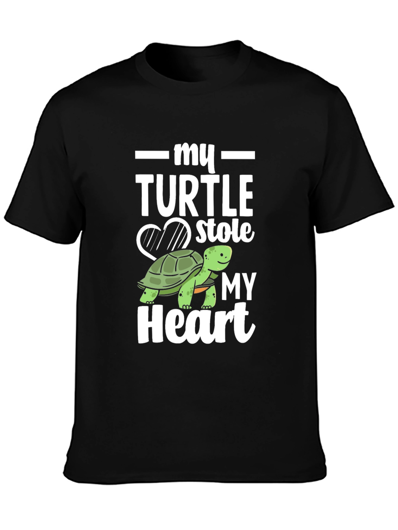 Black My Turtle Stole My Heart Graphic Tee view 3