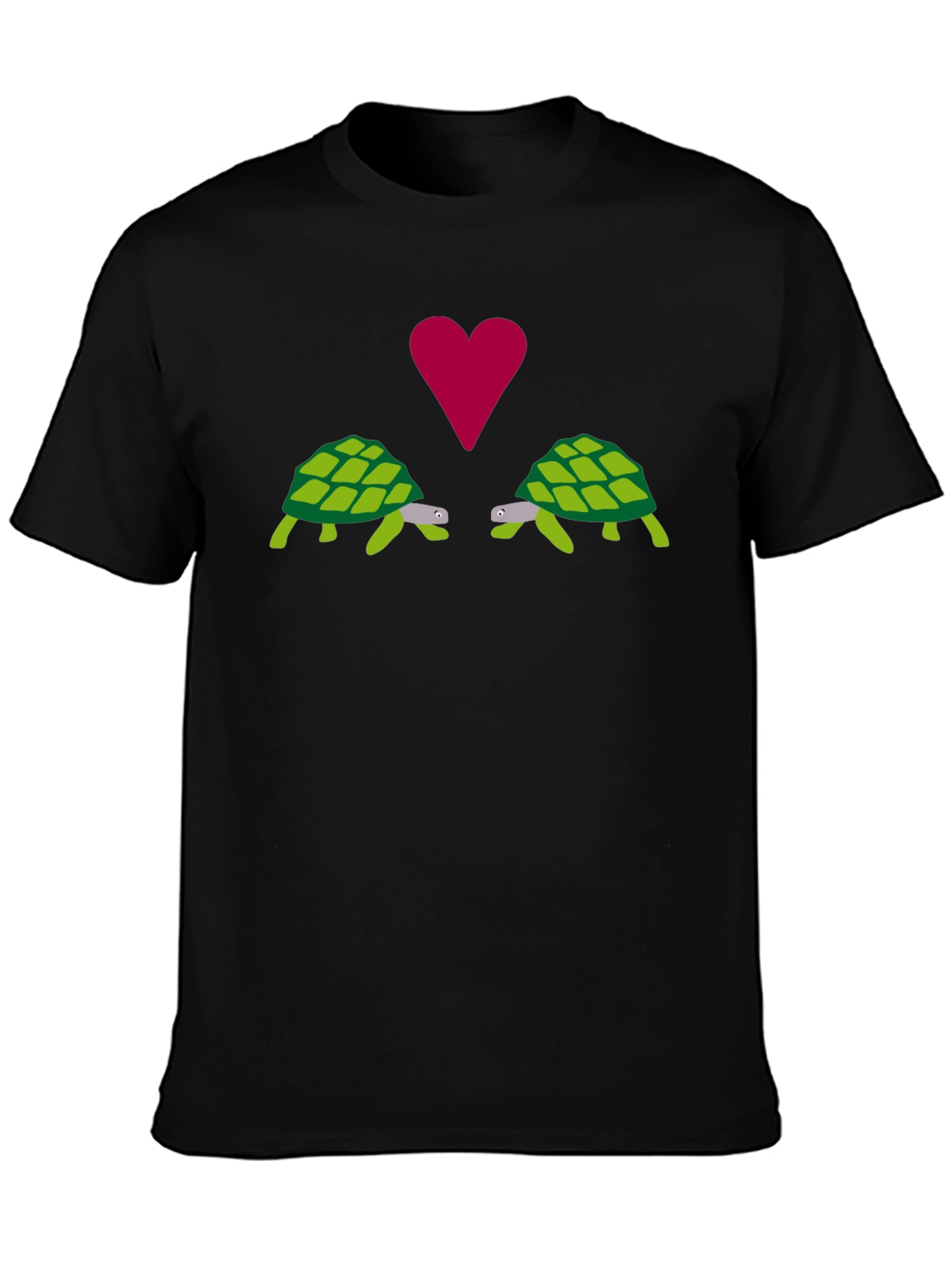 Black Turtle Love Graphic Tee - Soft Cotton Blend view 3