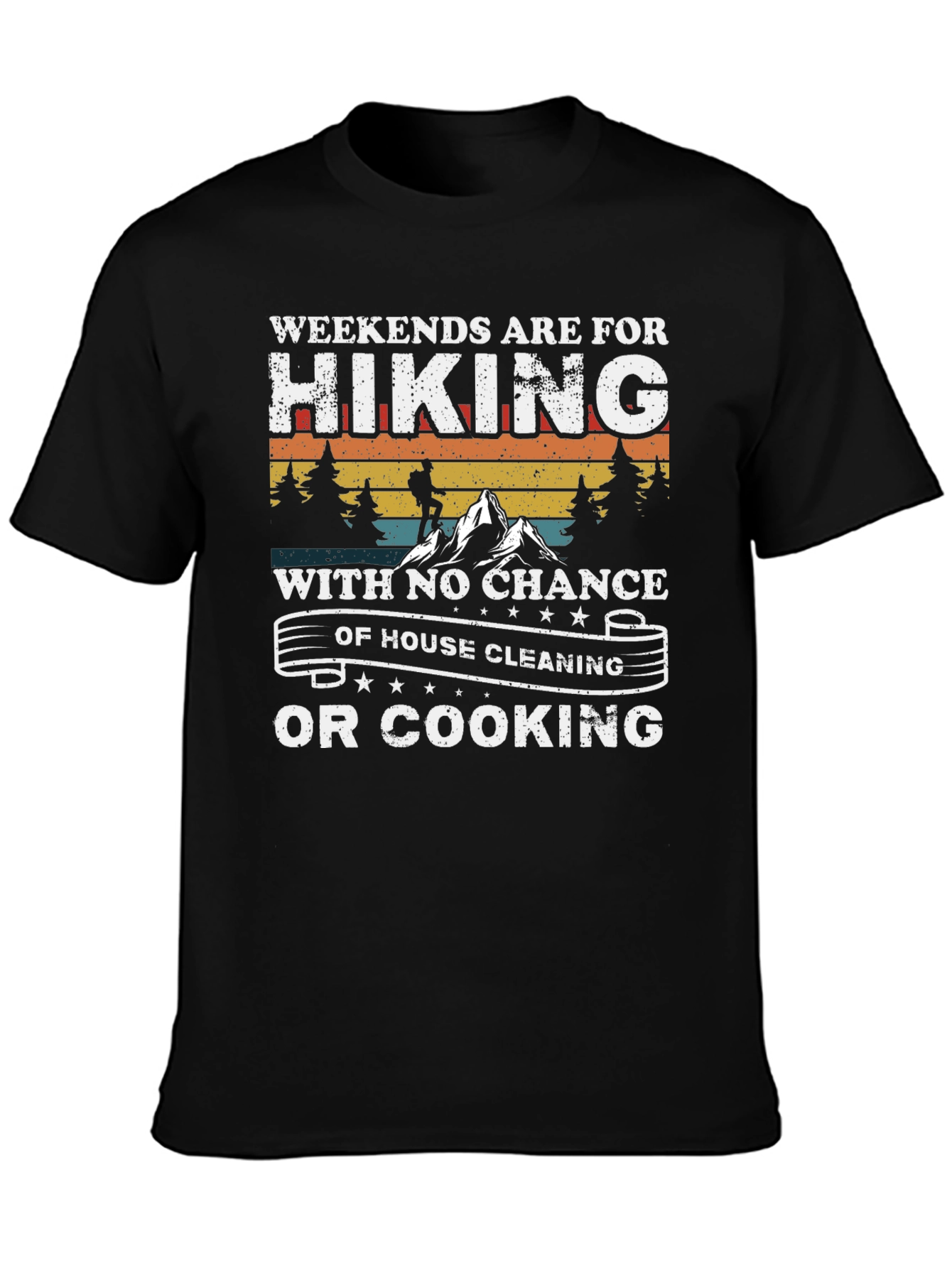 Black Weekend Hiking Graphic Tee view 3