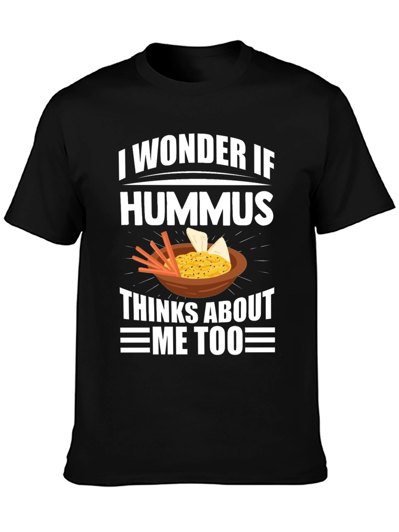 Black Hummus Lover Graphic Tee view 3