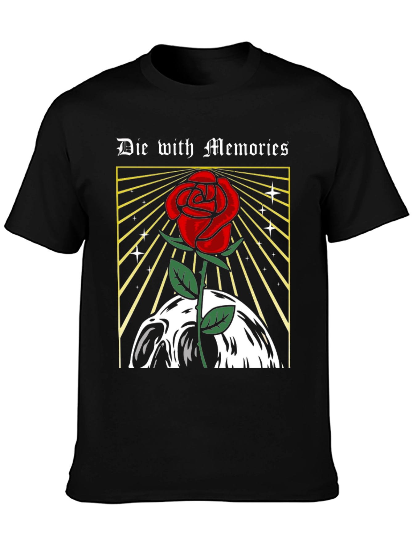 Black Die With Memories Graphic Tee view 3