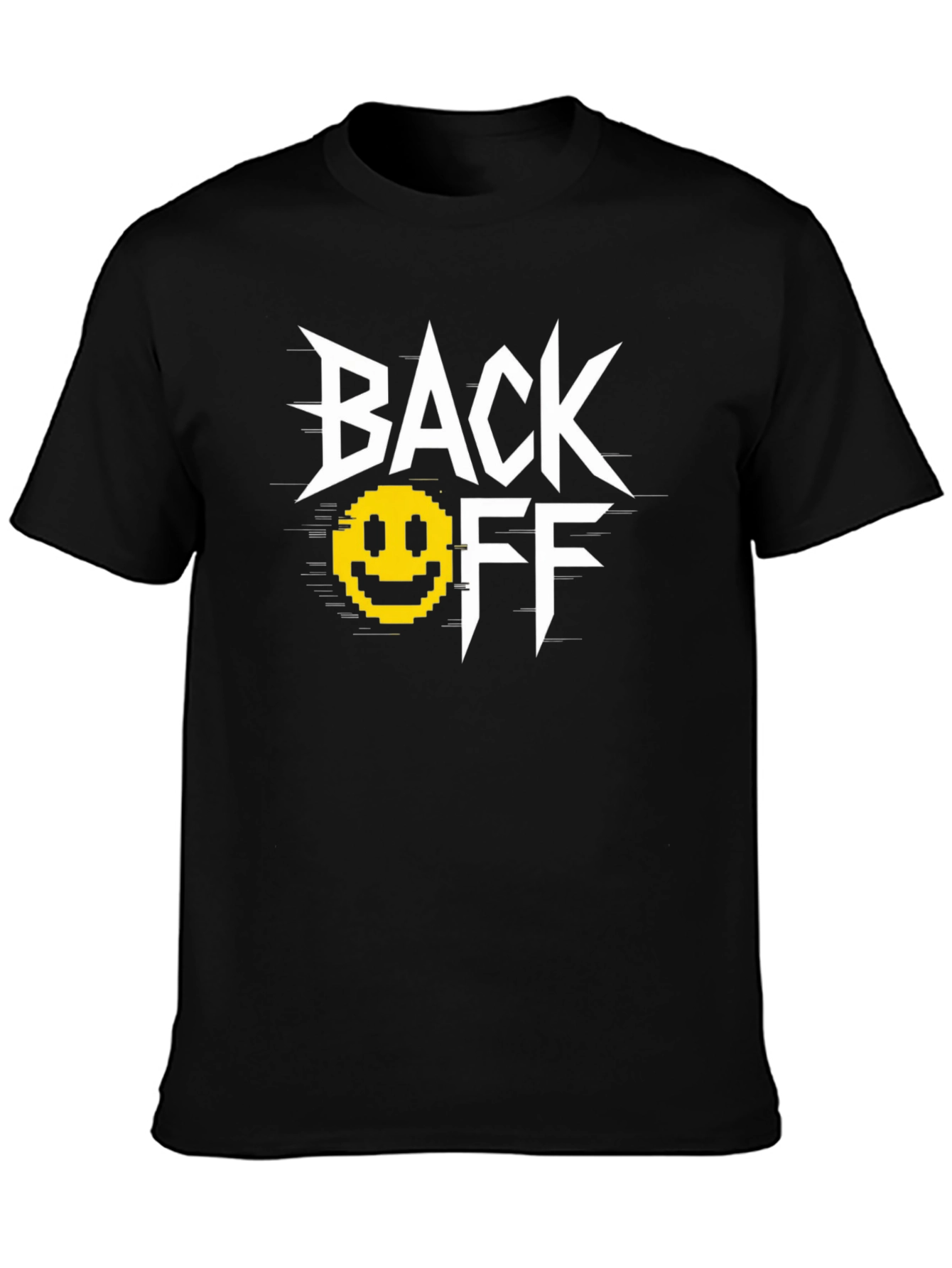 Black Back Off Graphic T-Shirt - Black Cotton Tee view 3