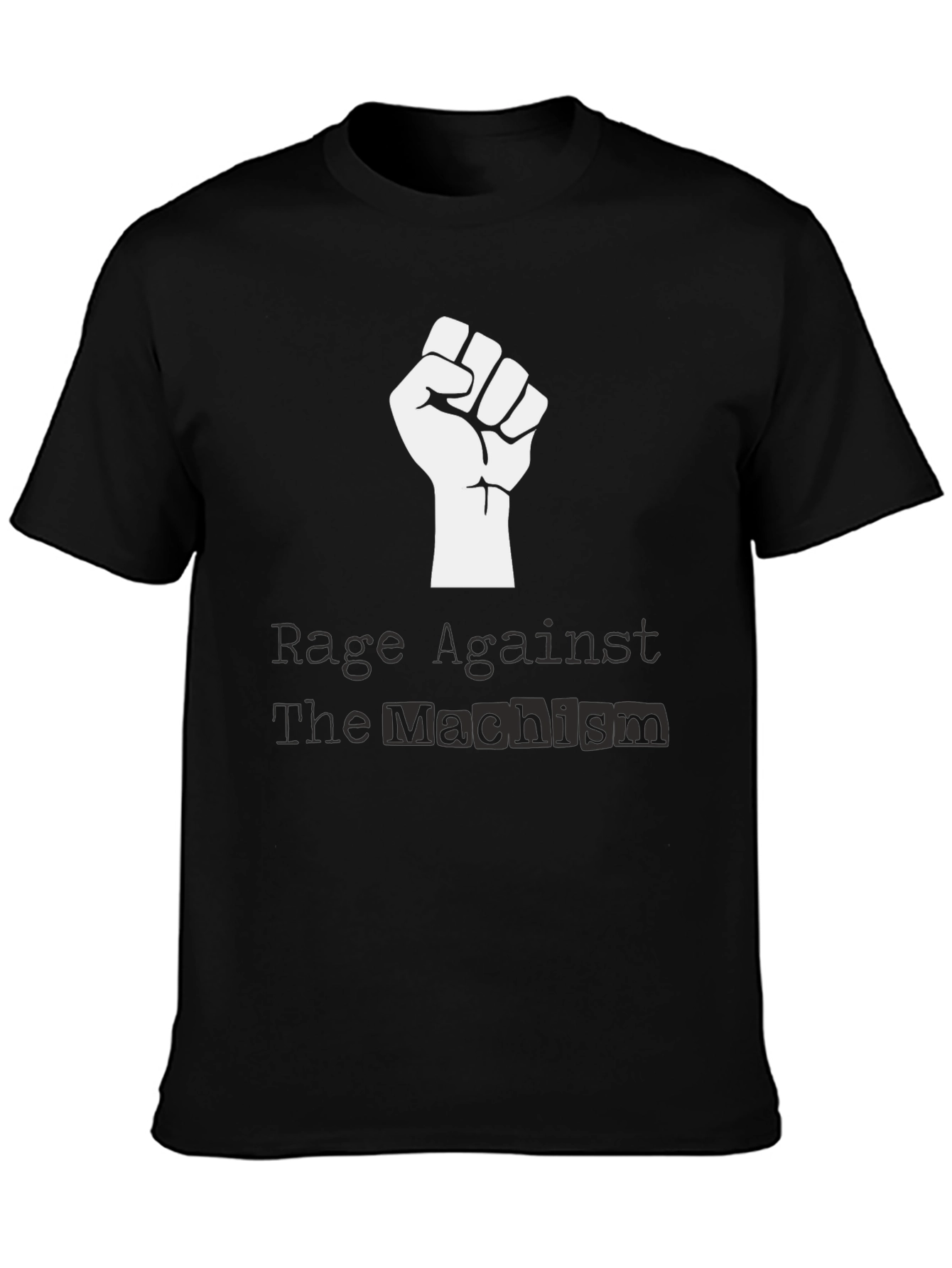 Black Rage Against Machism Black Graphic Tee view 3