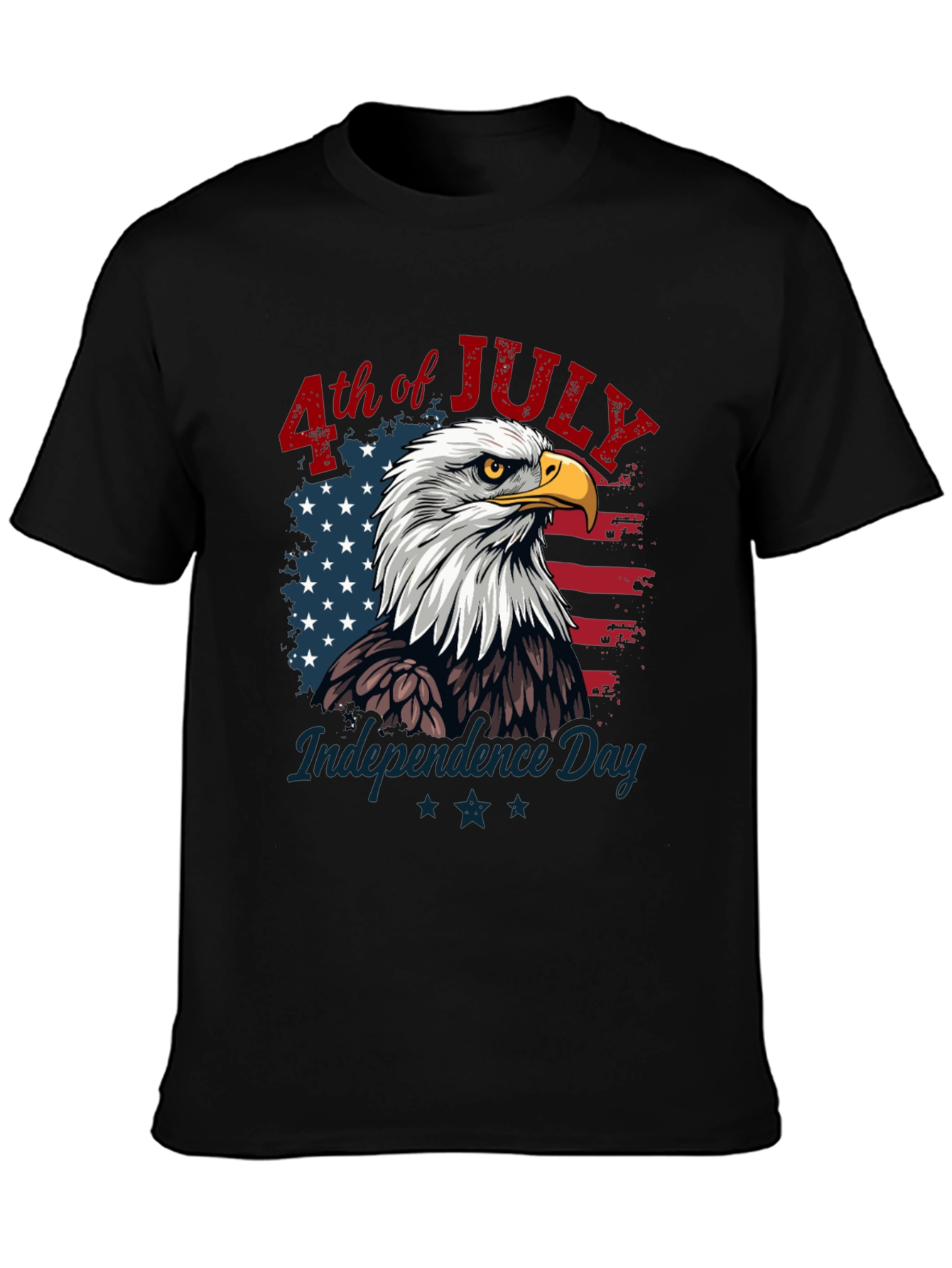 Black Patriotic Eagle T-Shirt - 4th of July Independence Day view 3