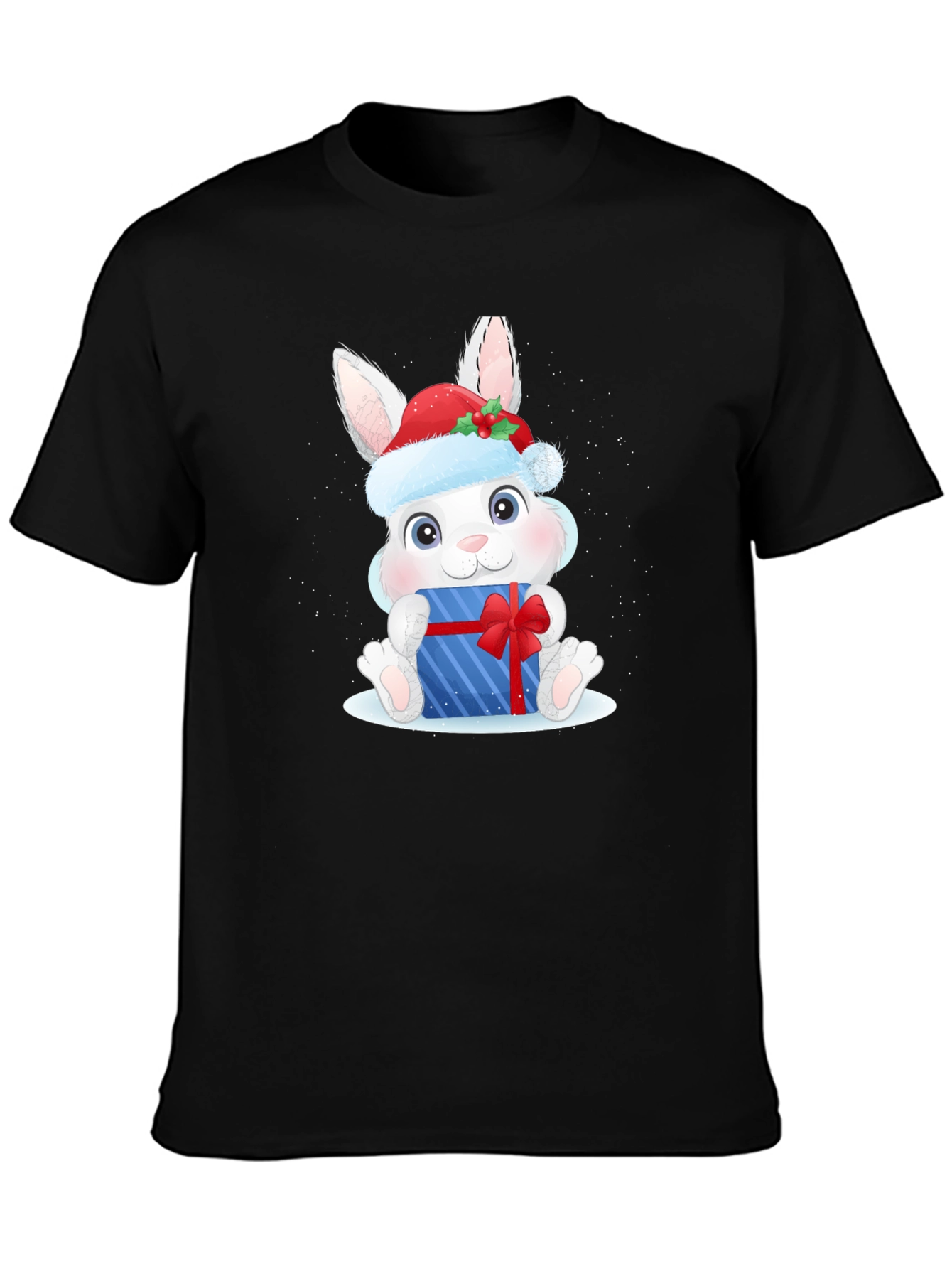 Black Festive Bunny T-Shirt view 3