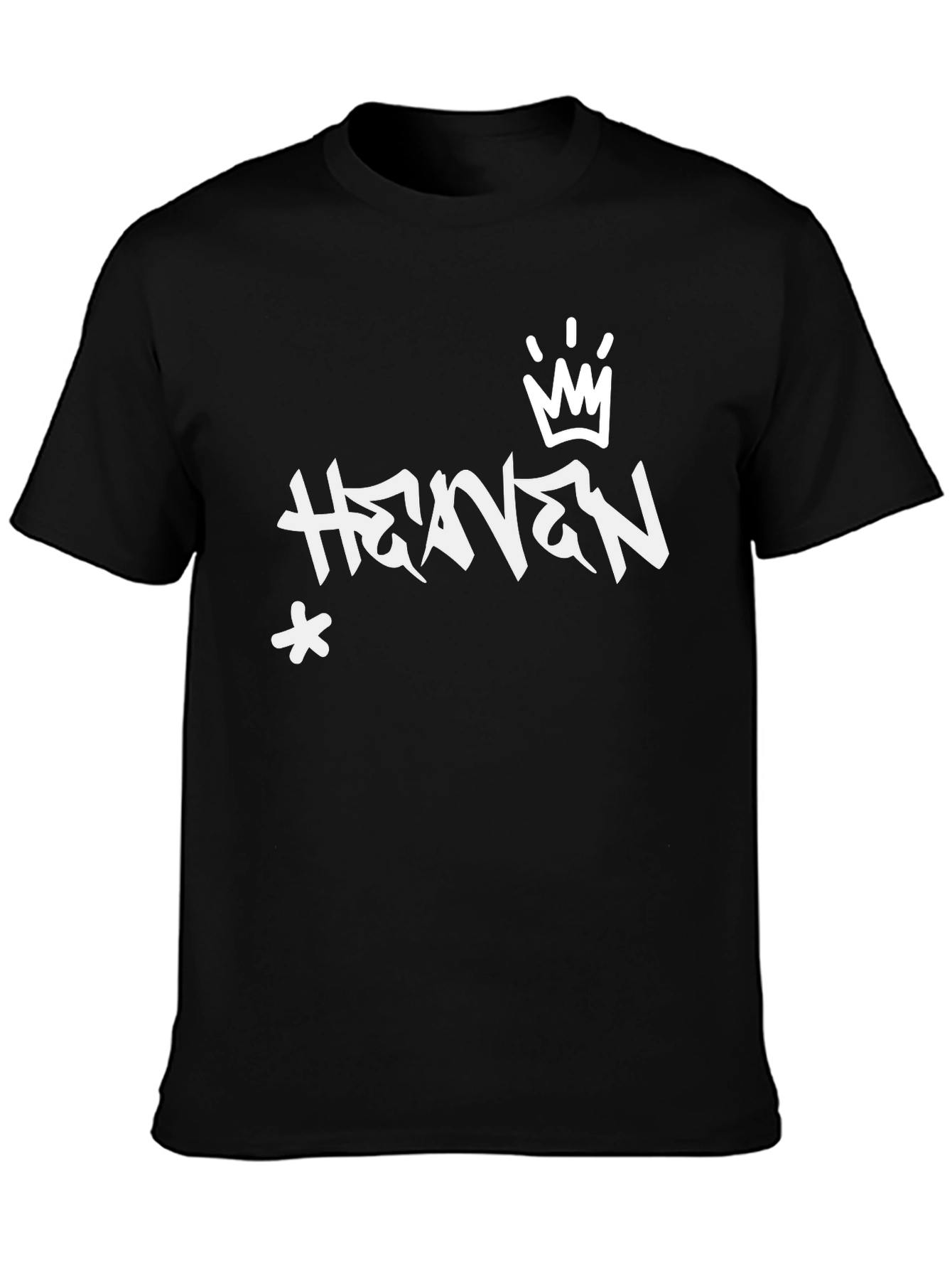 Black Heaven Graffiti Style Black T-Shirt view 3