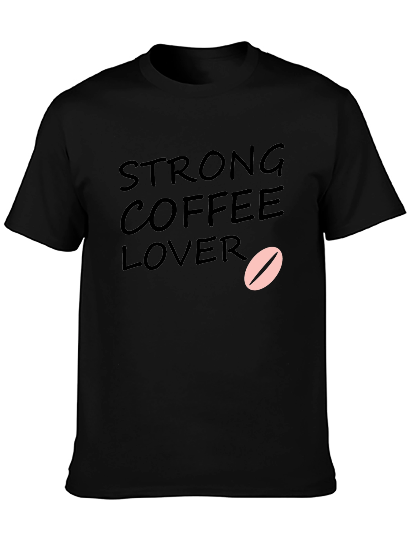 Black Strong Coffee Lover T-Shirt - Black view 3