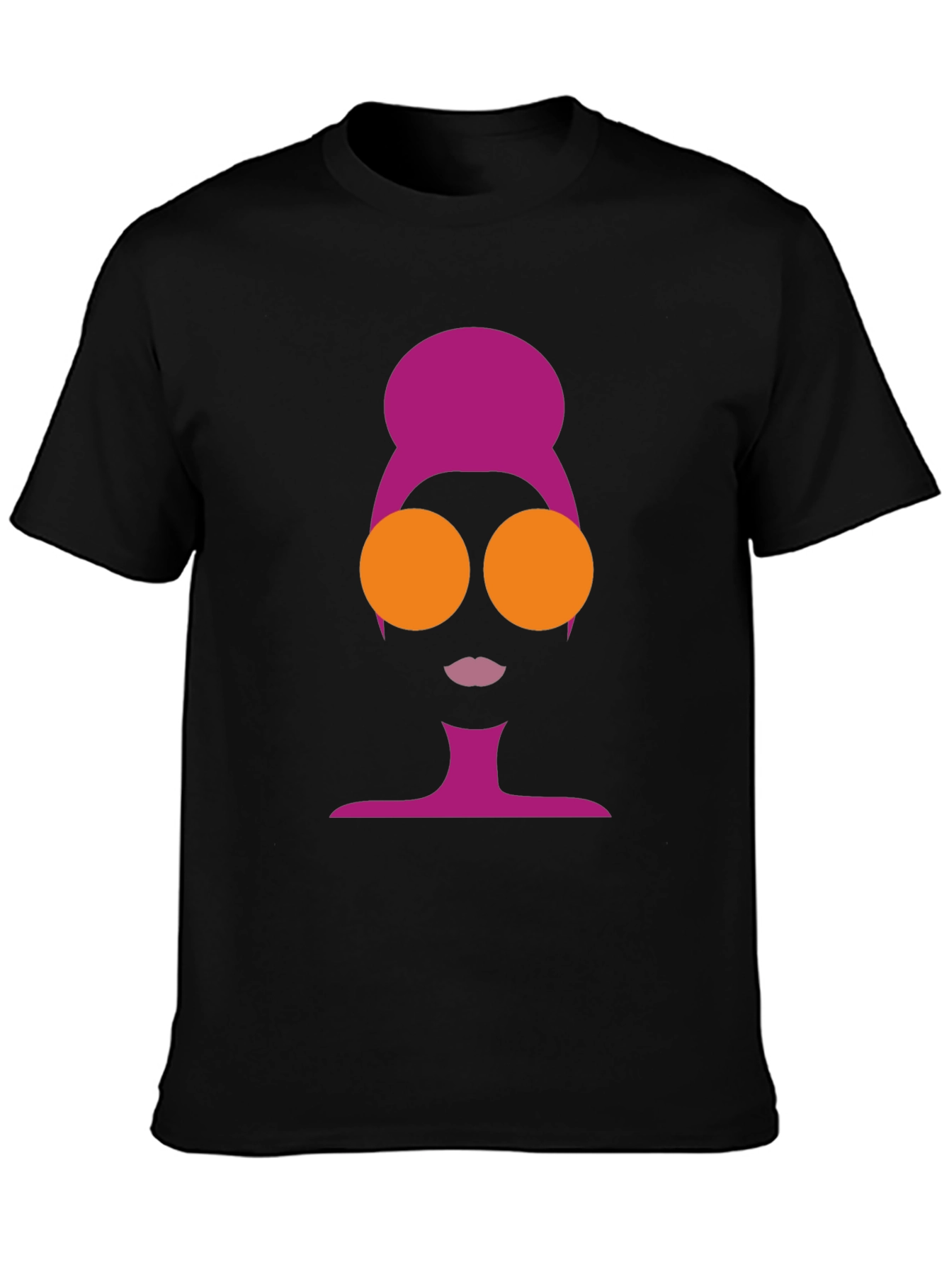 Black Stylish Retro Silhouette Graphic Tee view 3