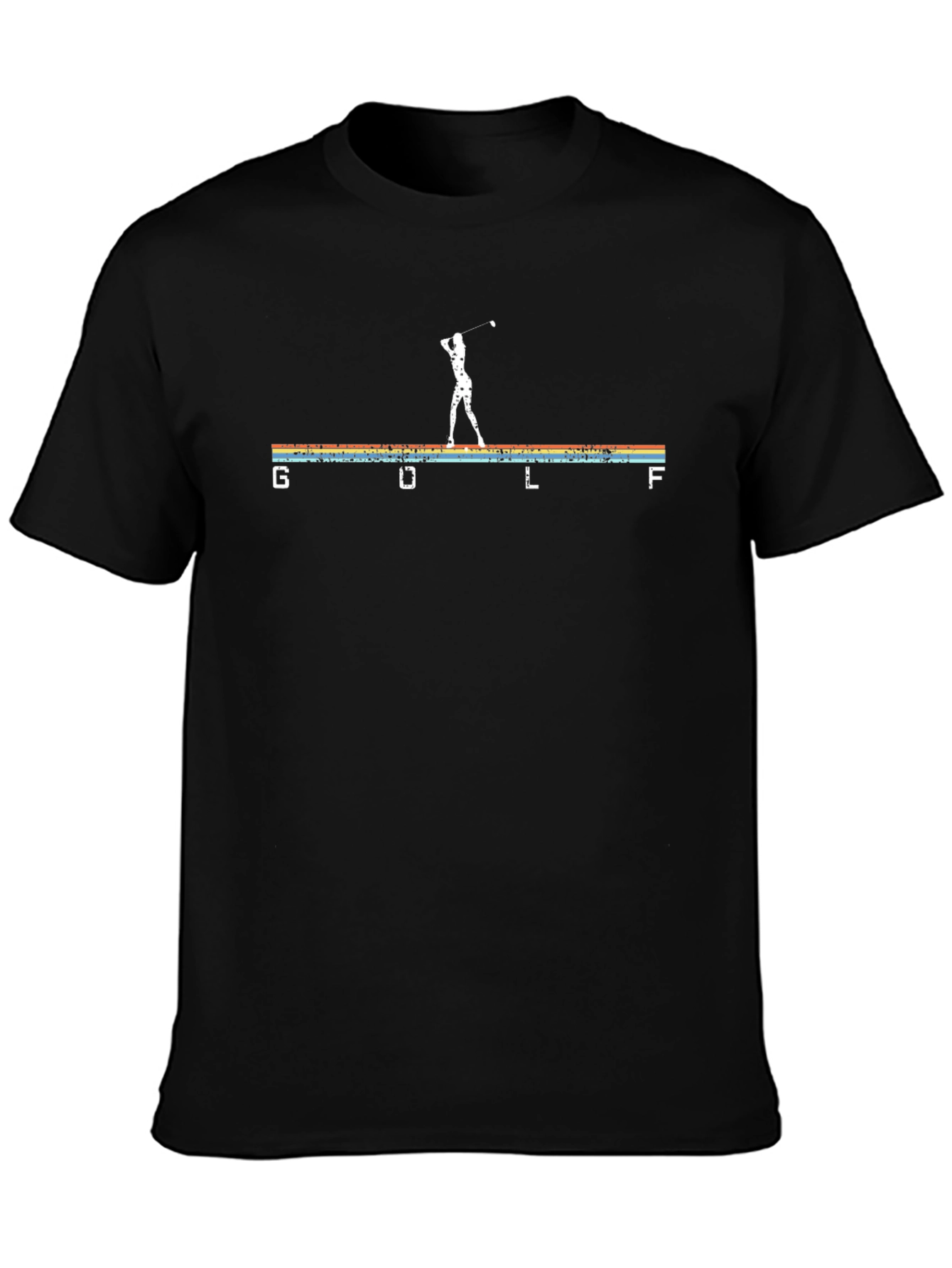 Black Retro Golf T-Shirt - Classic Design Tee view 3
