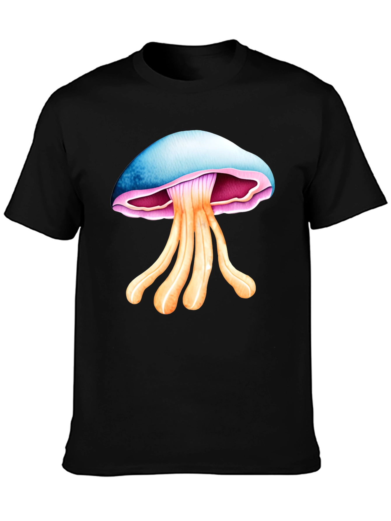 Black Mushroom Graphic Tee - Unique Design, Soft Cotton view 3