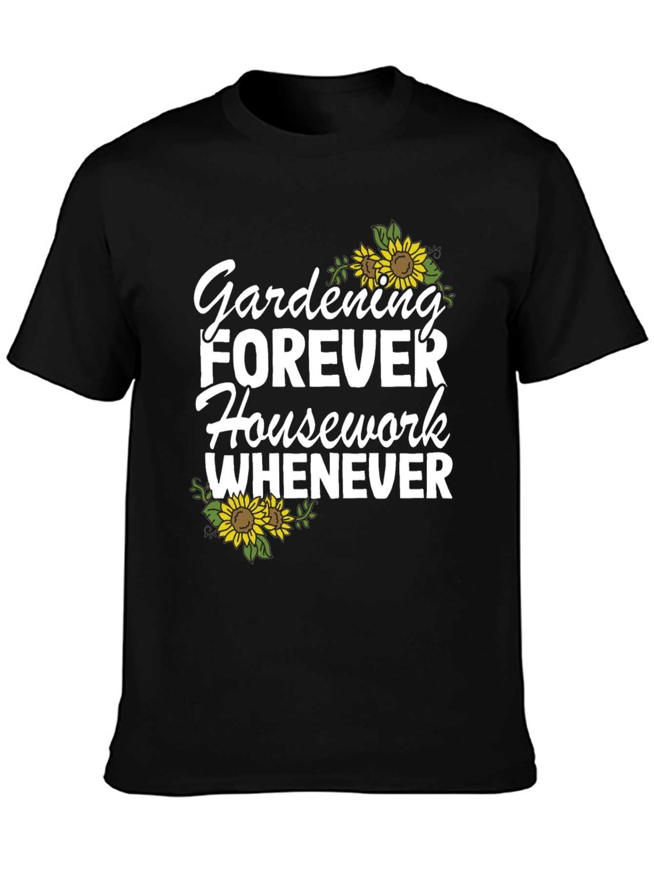 Black Gardening Forever T-Shirt view 3