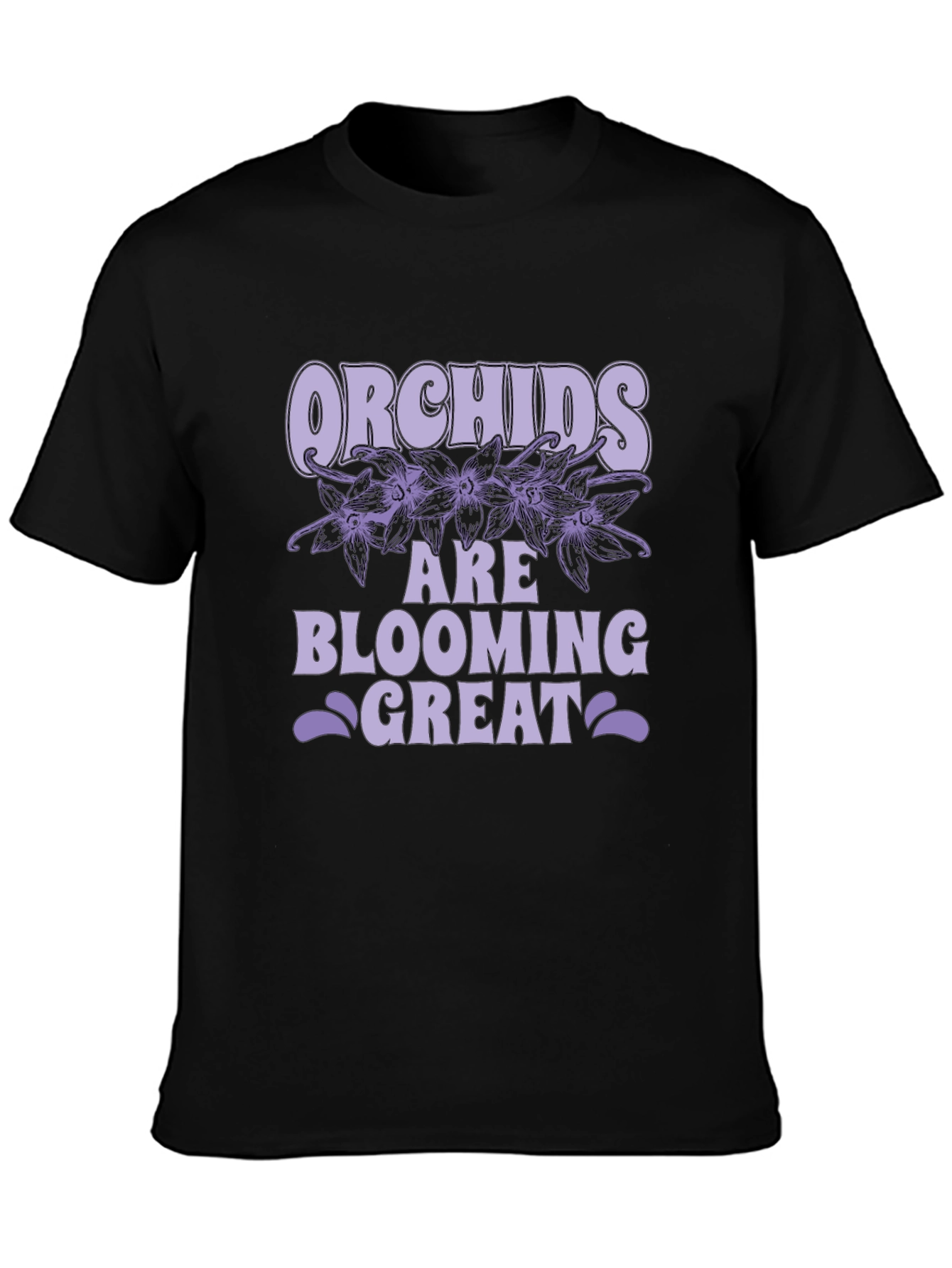 Black Orchids Are Blooming Great T-Shirt view 3