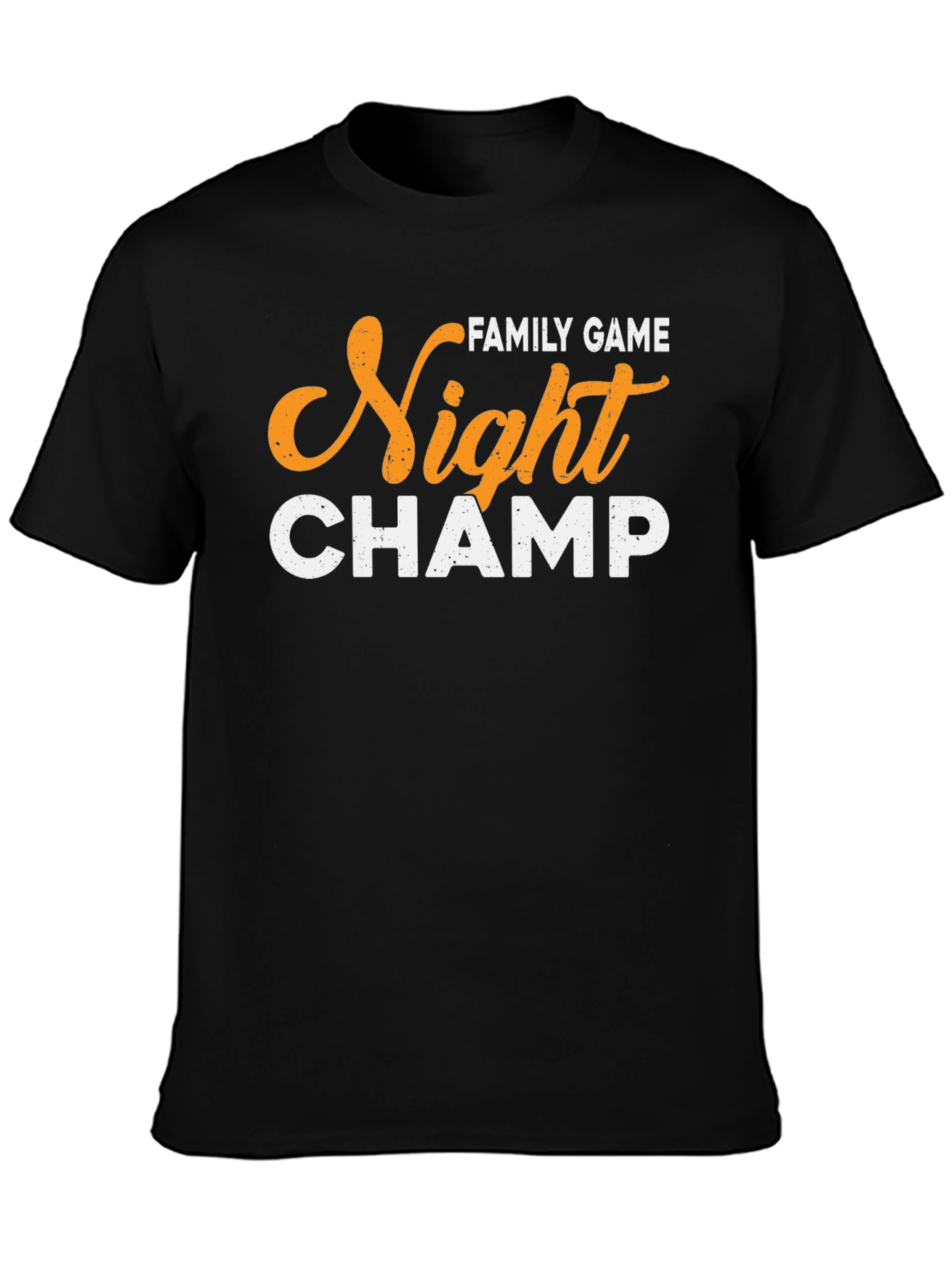 Black Family Game Night Champ Graphic T-Shirt view 3