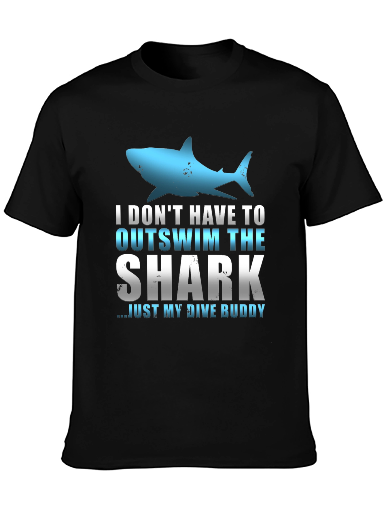 Black Shark Dive Buddy Graphic T-Shirt view 3