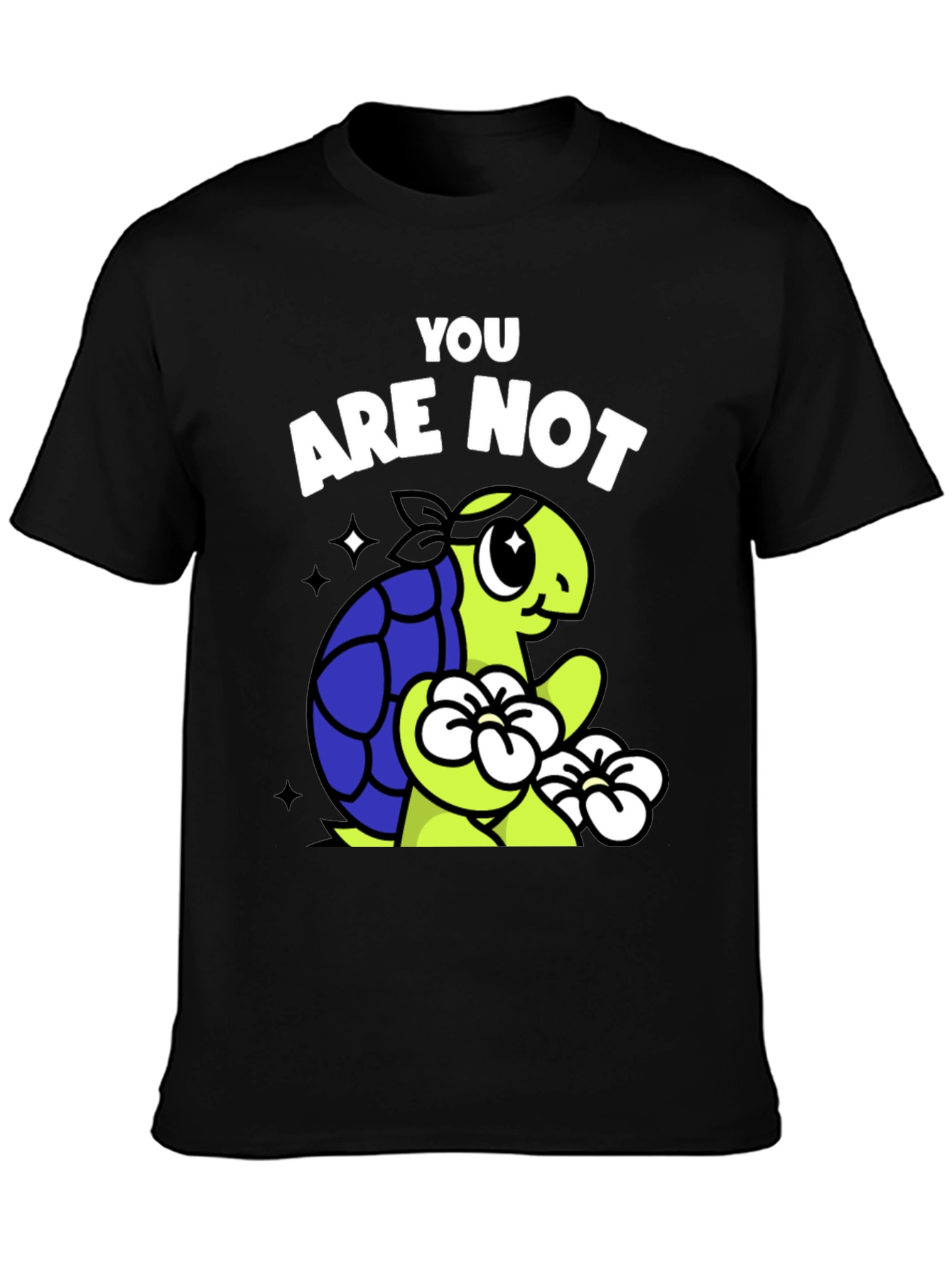 Black You Are Not Ninja Turtle T-Shirt - Funny Cartoon Tee view 3