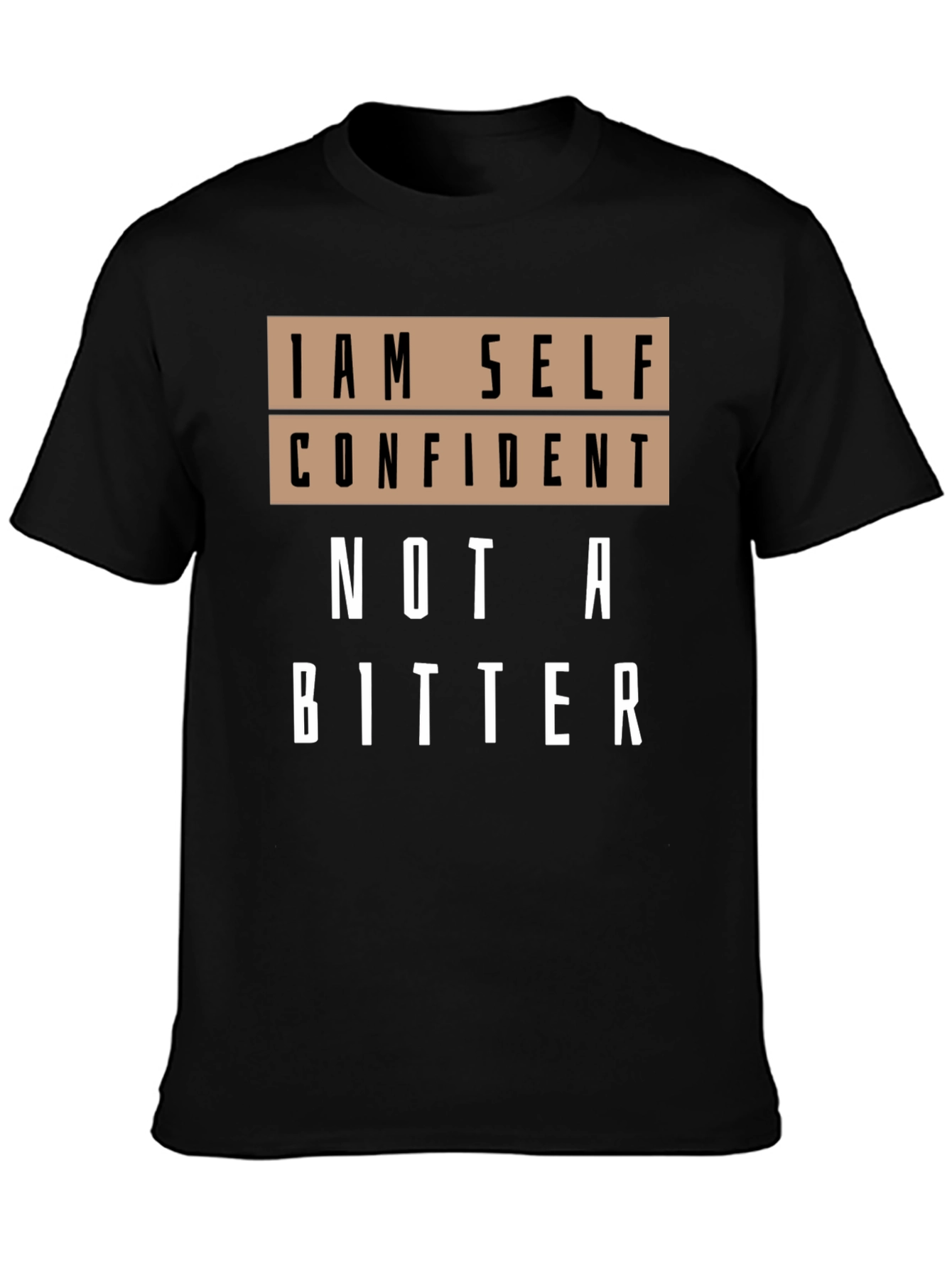 Black Self Confident Graphic T-Shirt - Black view 3