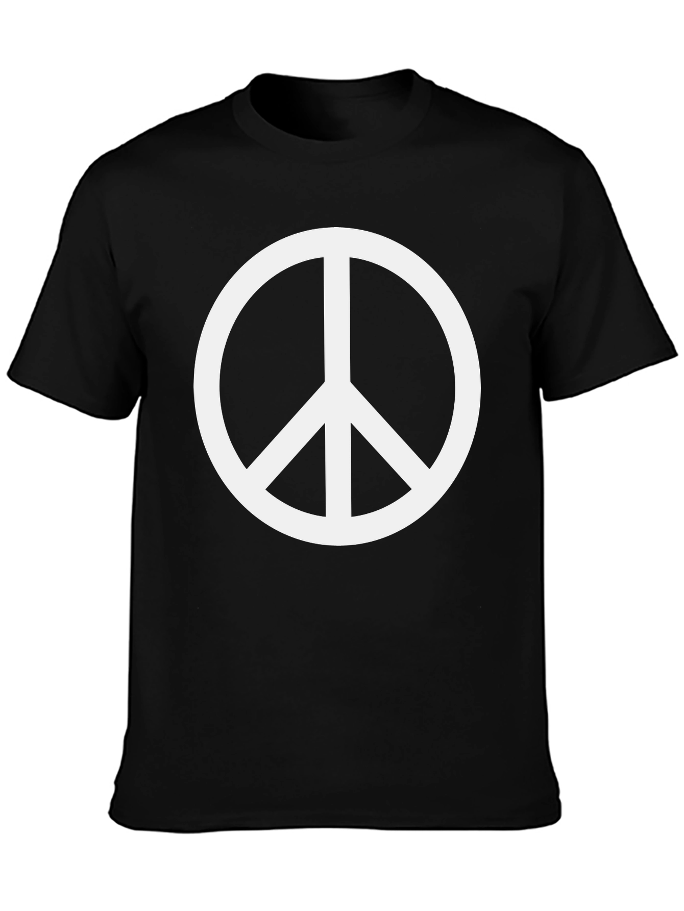 Black Peace Sign Black T-Shirt view 3