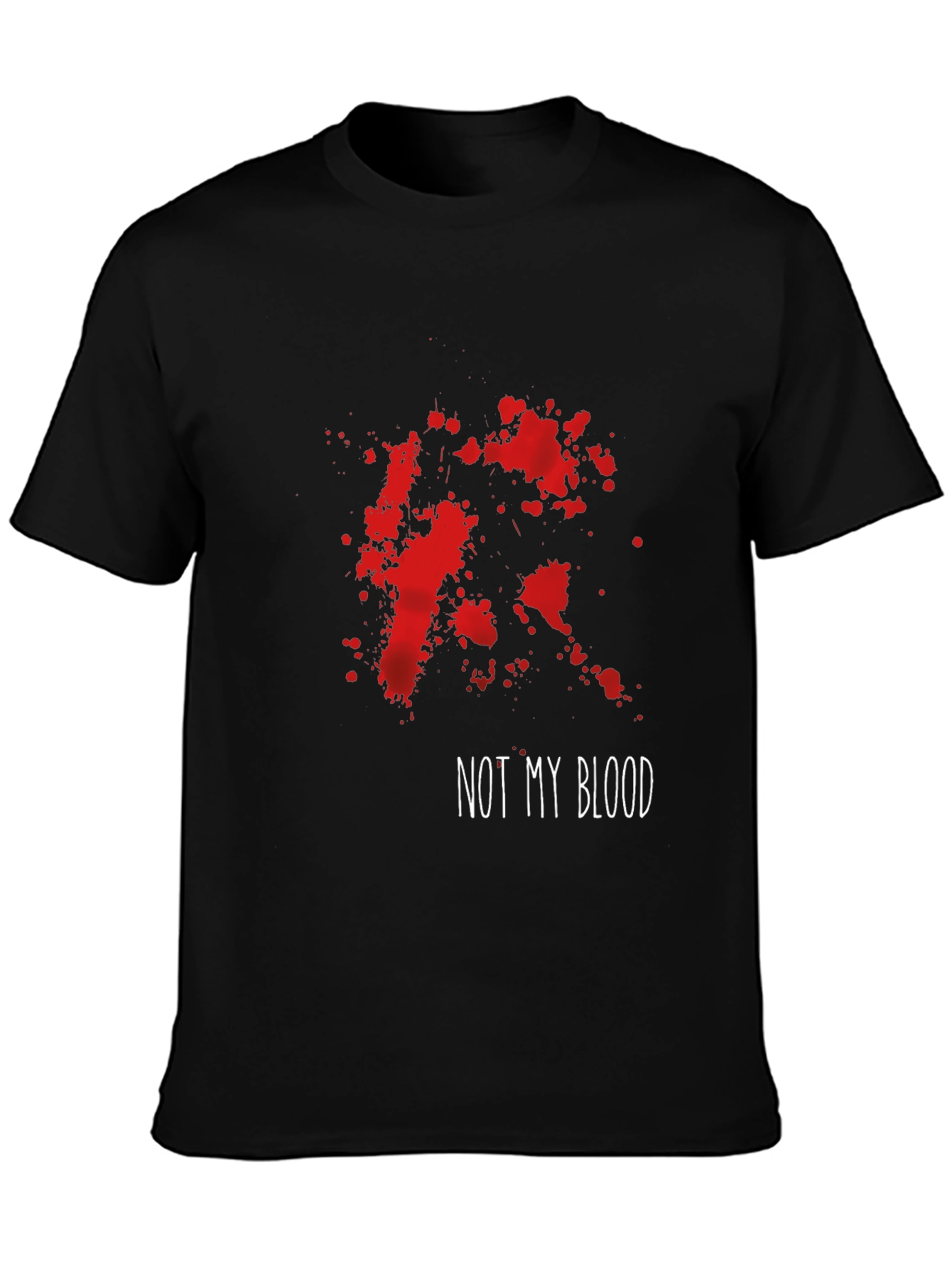 Black Not My Blood T-Shirt - Spatter Graphic Tee view 3
