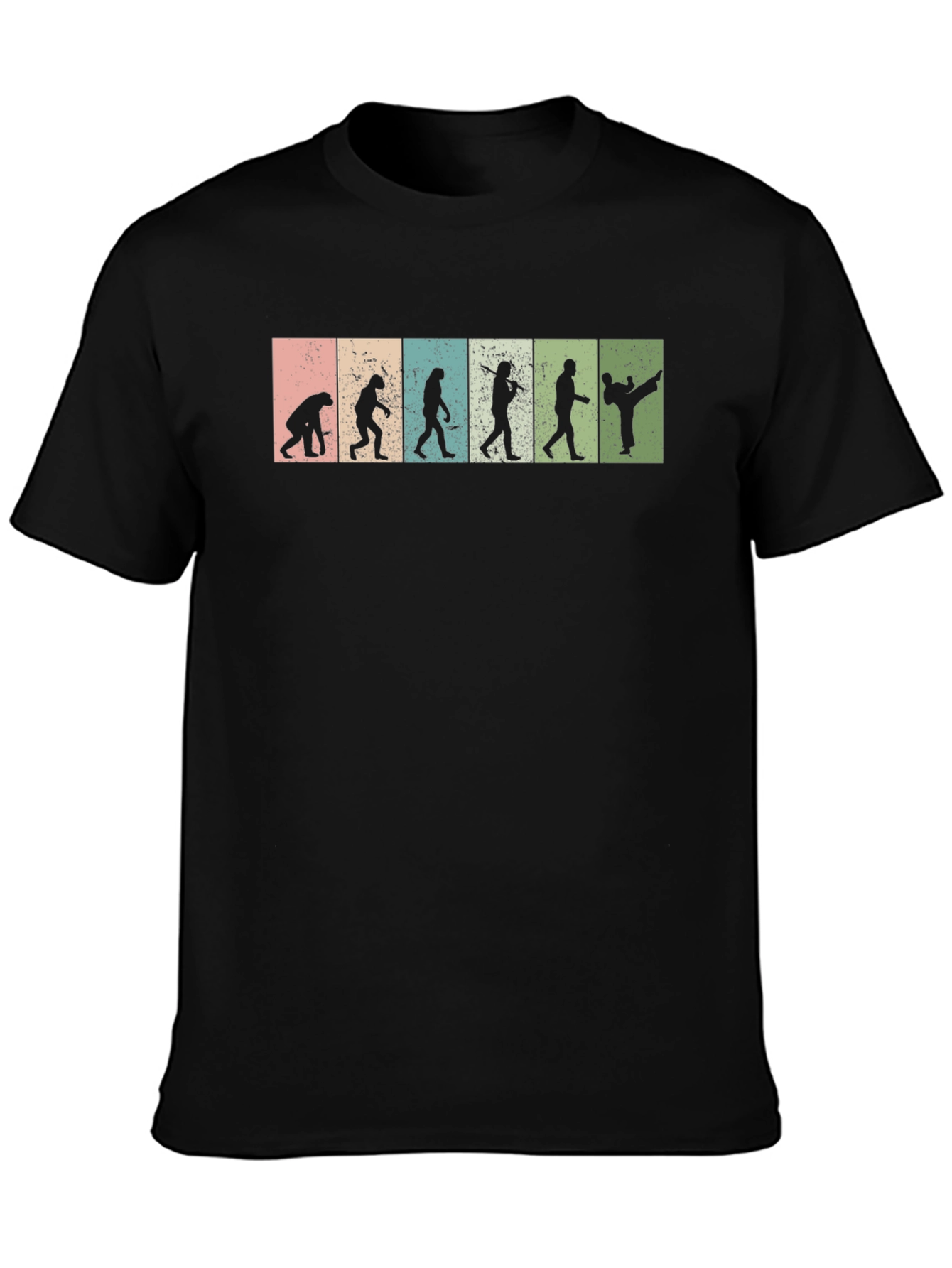 Black Evolution of Martial Arts T-Shirt - Black view 3