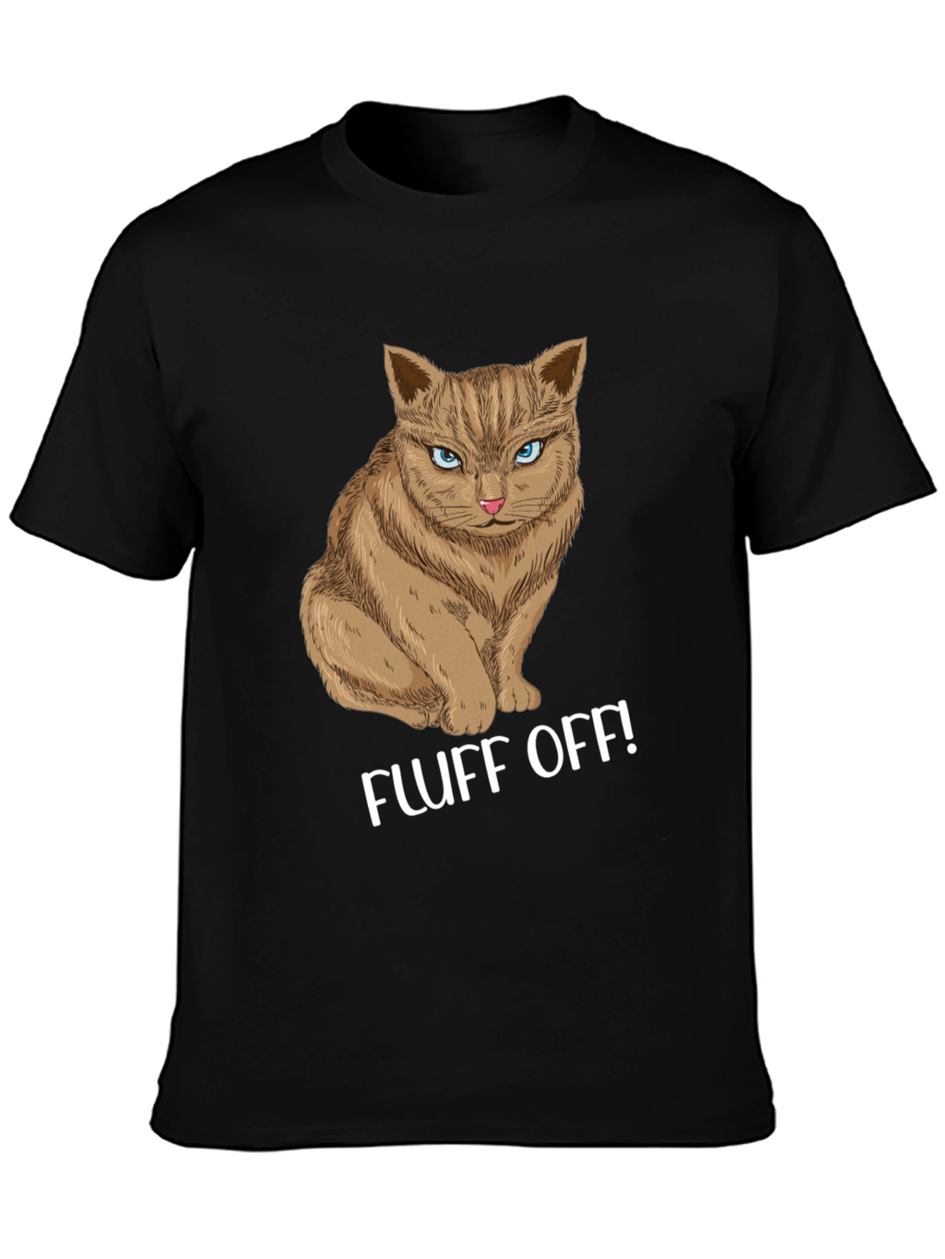 Black Fluff Off! Cat Graphic Tee view 3