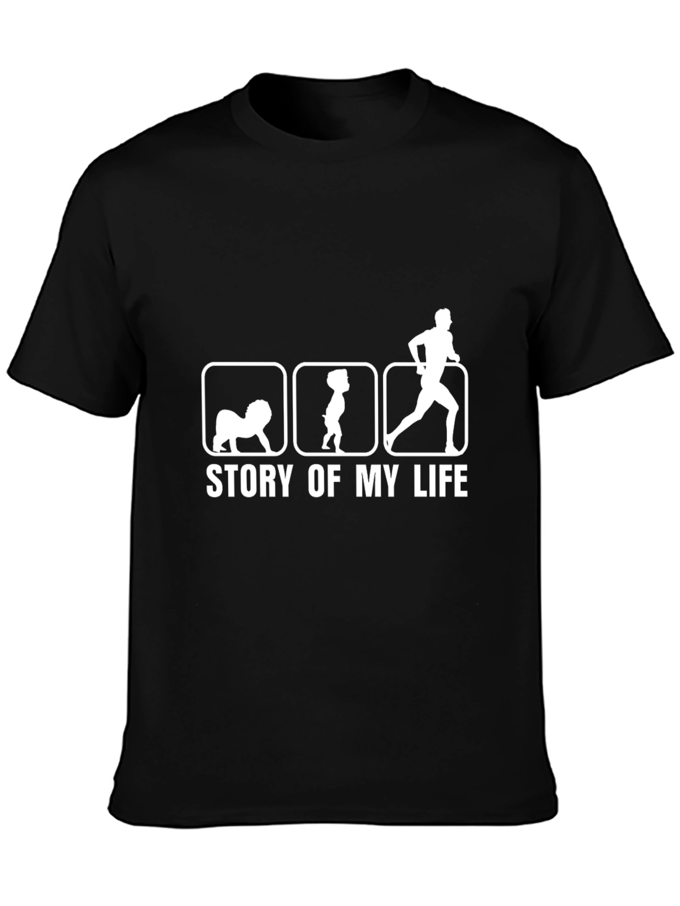 Black Story of My Life Graphic T-Shirt view 3