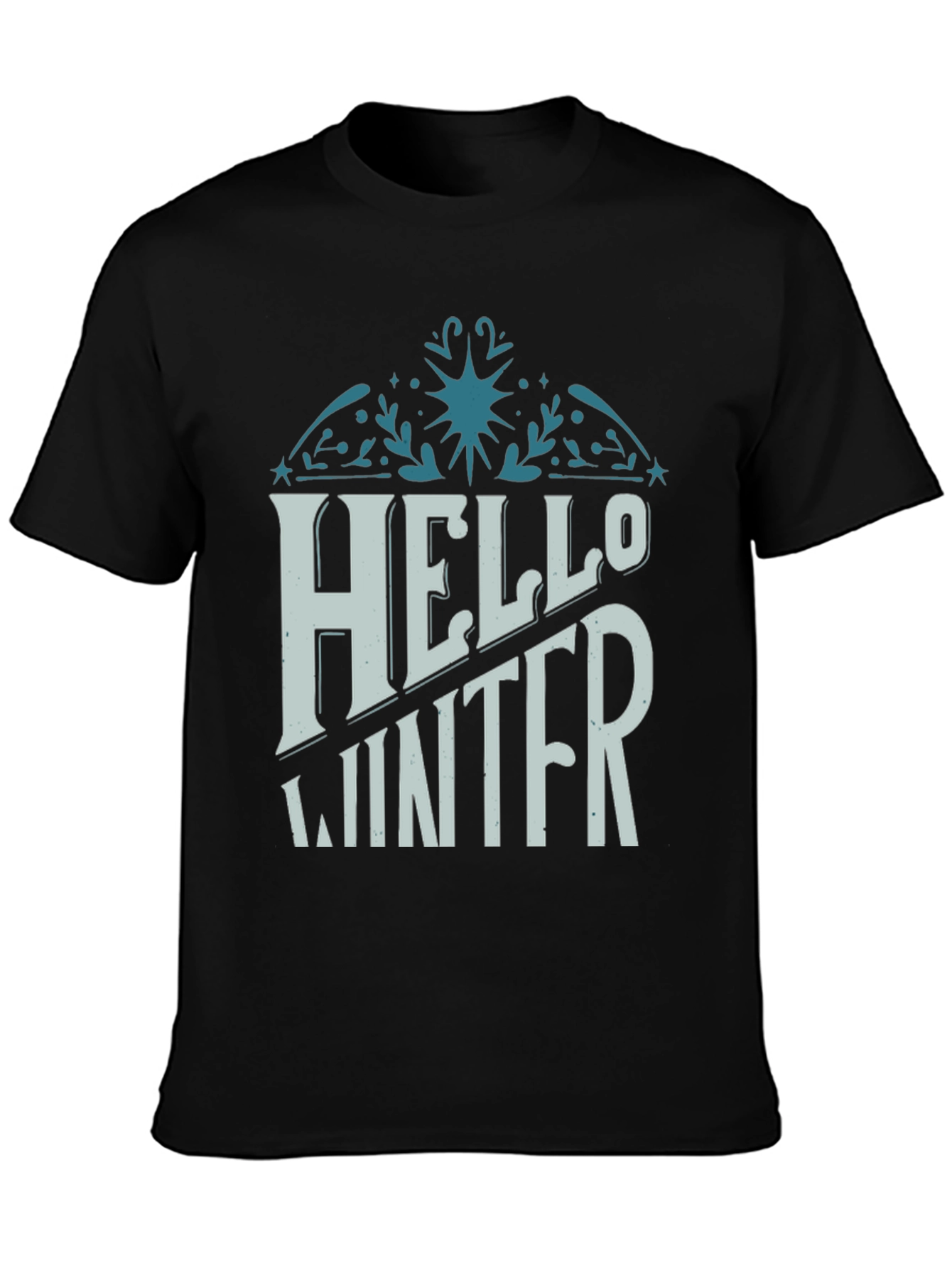 Black Hello Winter Graphic Tee view 3