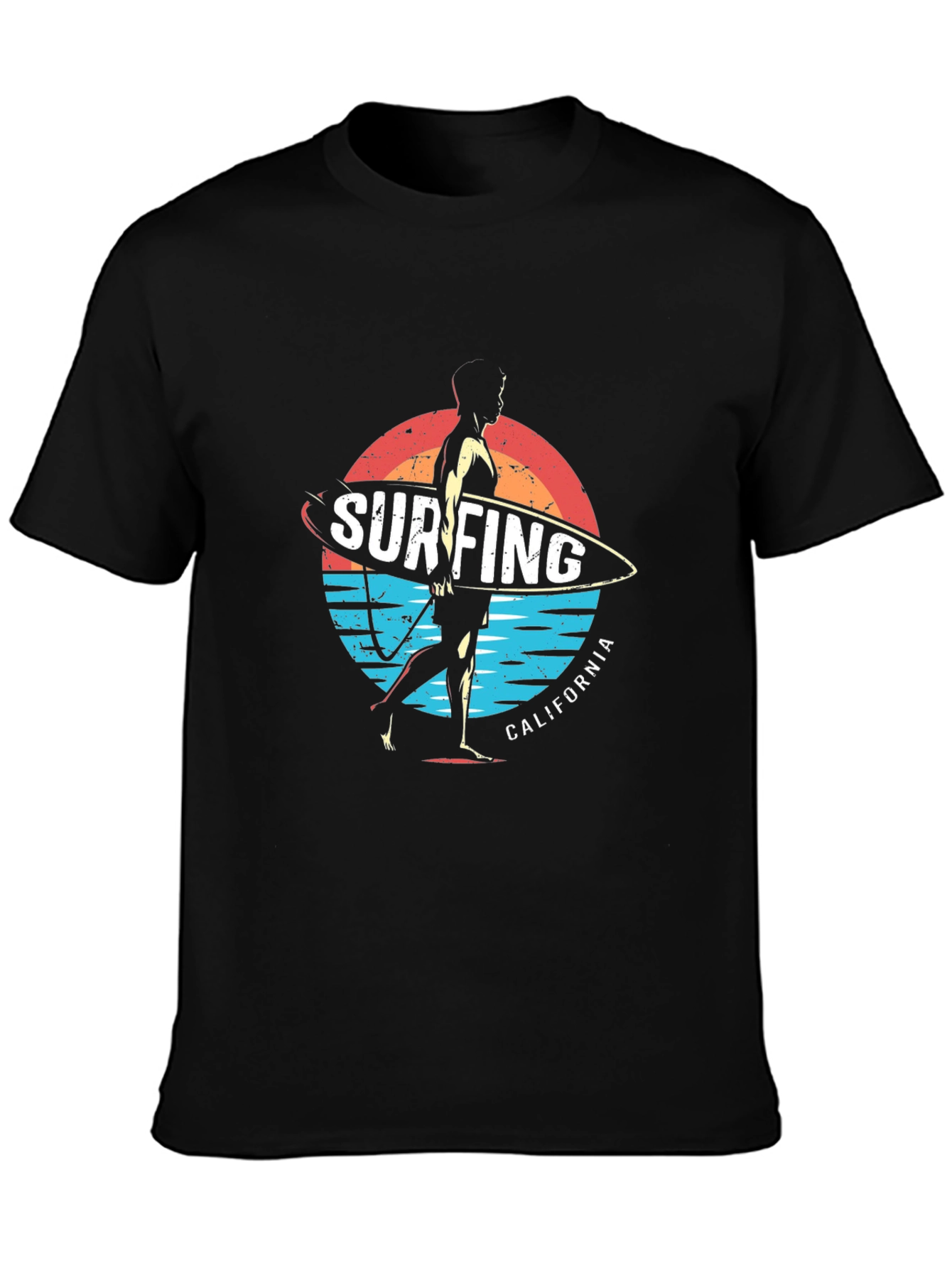 Black Surfing California Graphic Tee view 3
