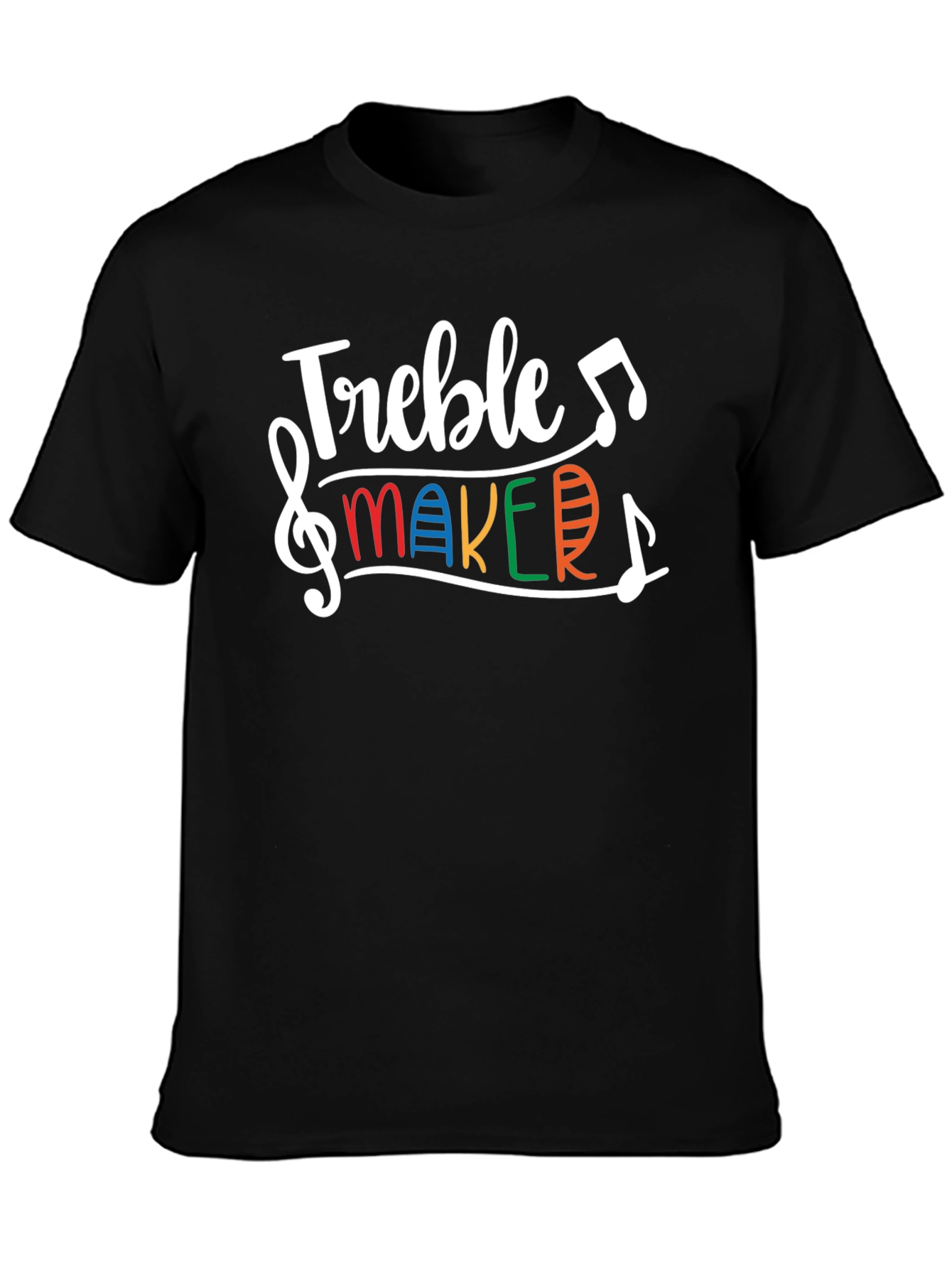 Black Treble Maker Graphic T-Shirt - Music Lover's Tee view 3