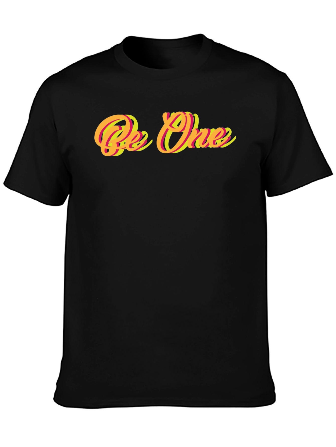 Black Be One Graphic Print Black T-Shirt view 3
