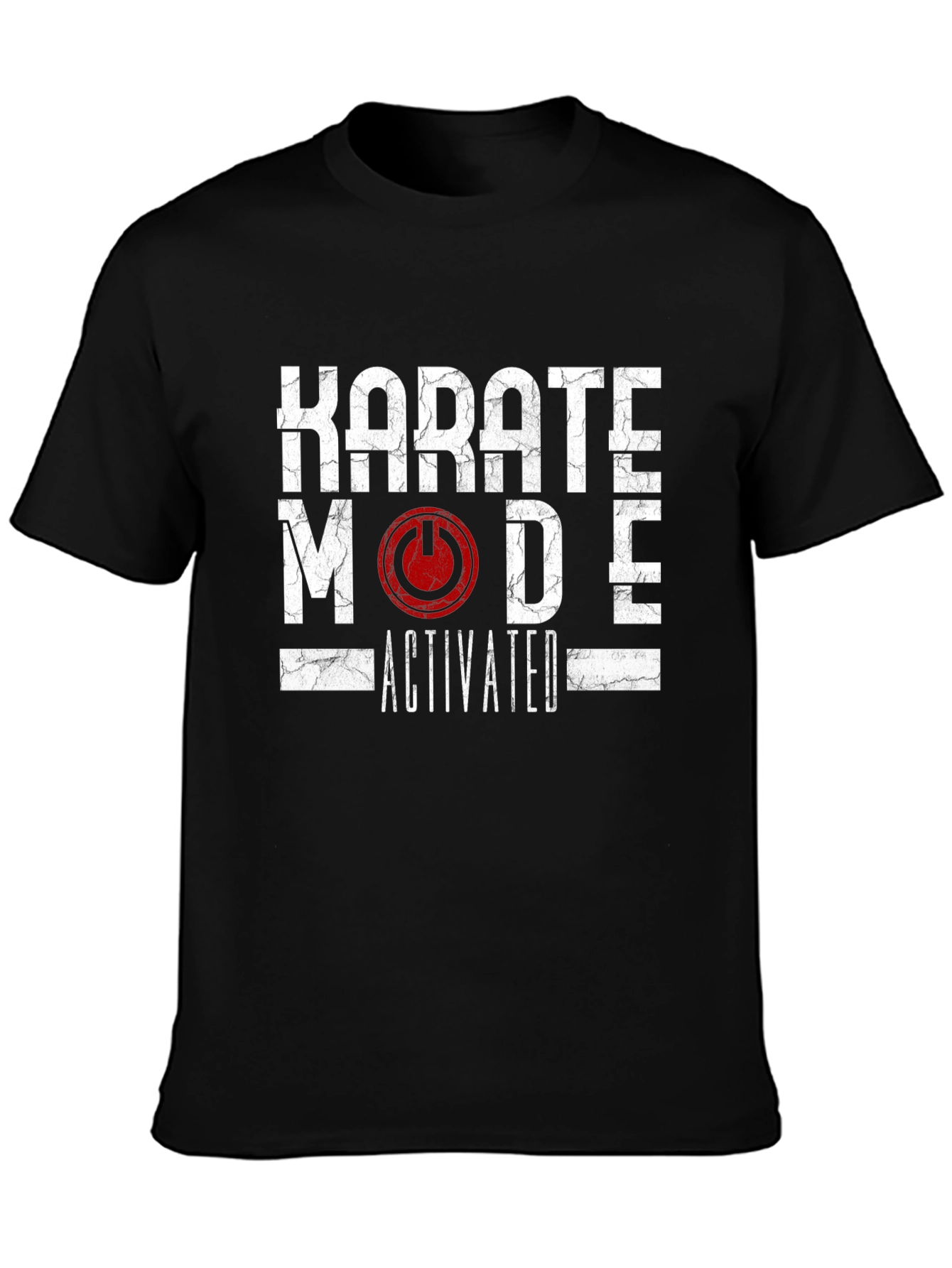 Black Karate Mode Activated Graphic Tee view 3