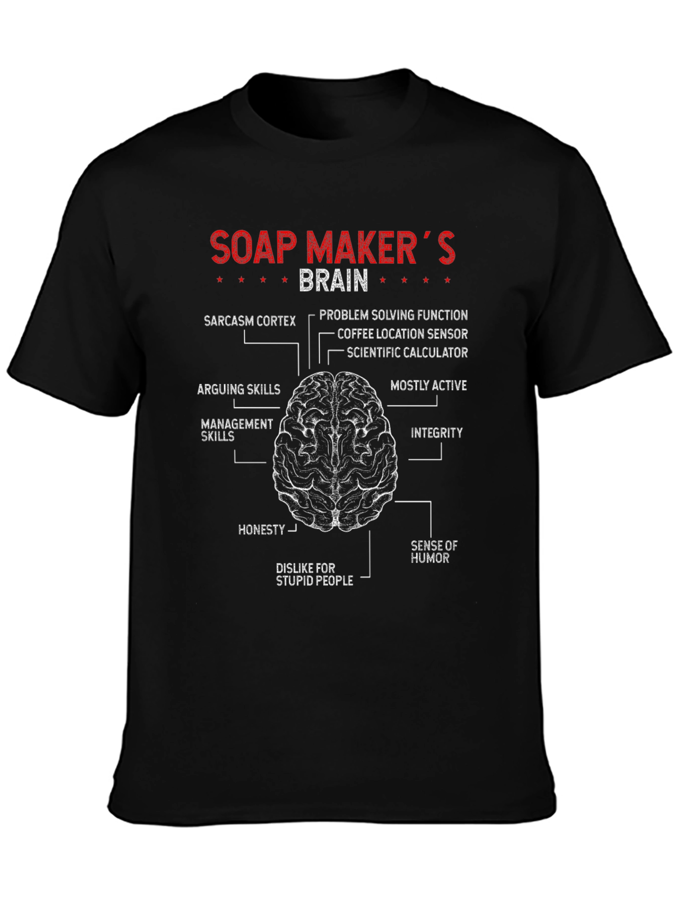 Black Soap Maker's Brain T-Shirt view 3