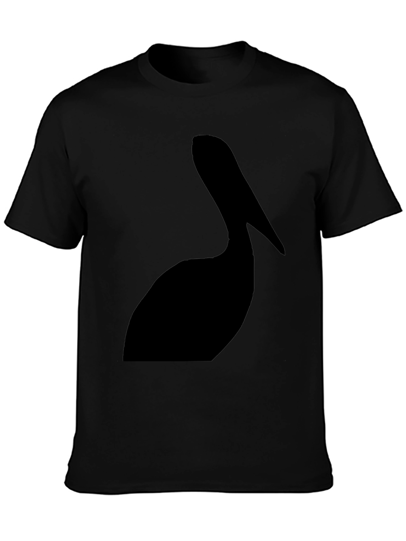 Black Pelican Silhouette Graphic Tee - Black Cotton T-Shirt view 3