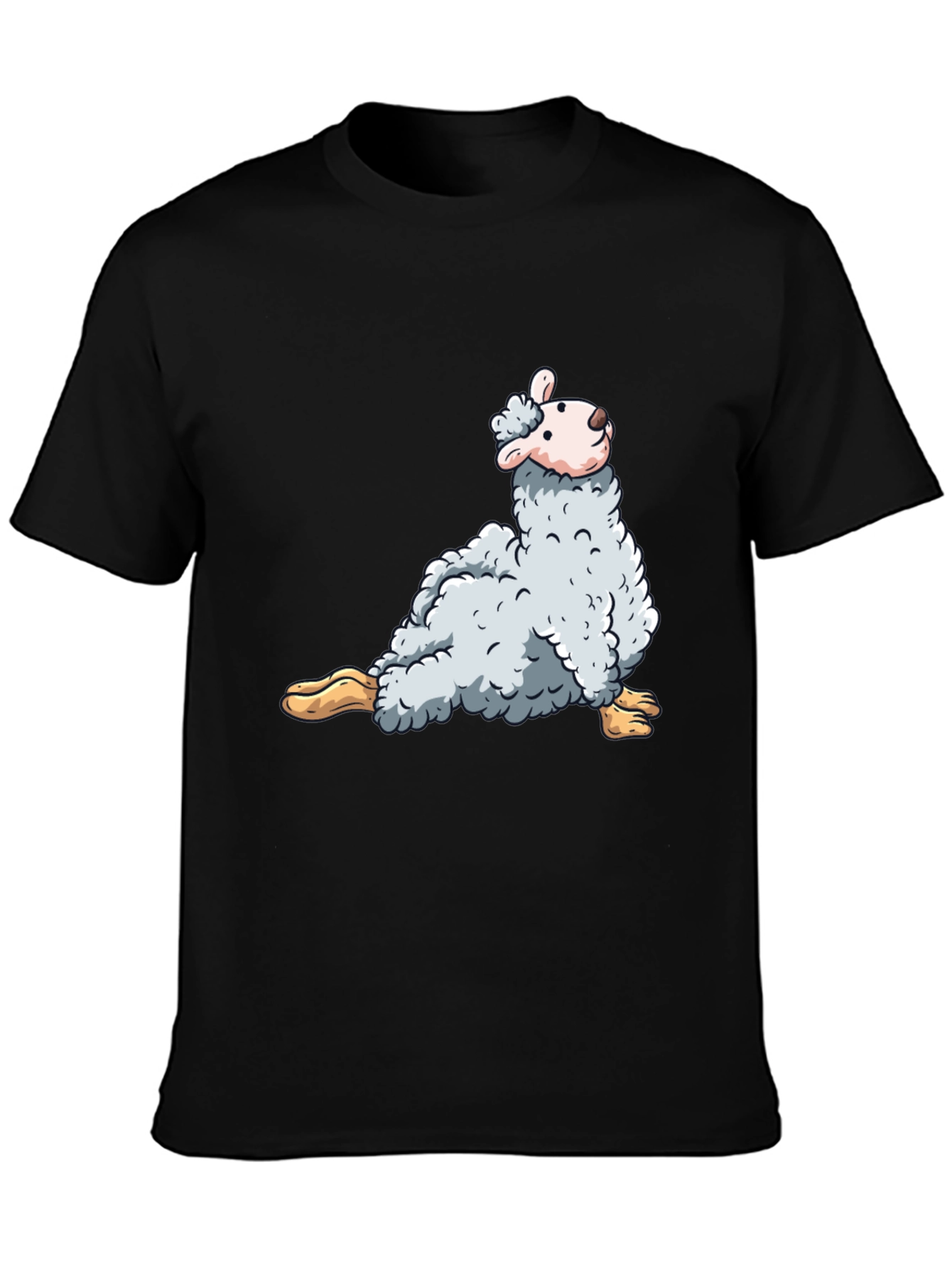 Black Llama Graphic T-Shirt - Soft Cotton Tee view 3