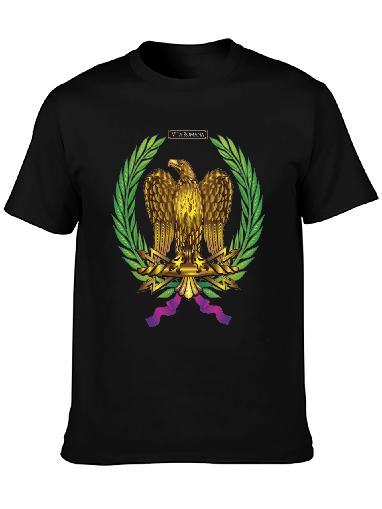 Black Vita Romana Eagle Graphic Tee view 3