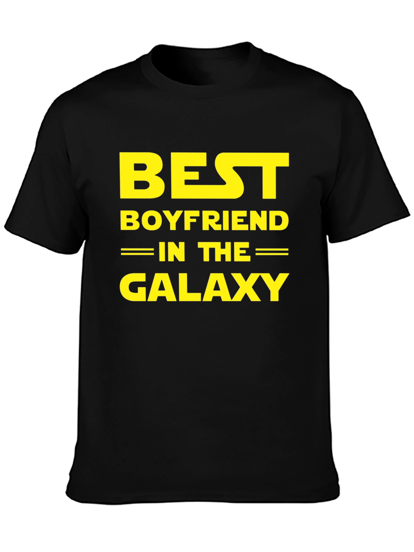 Black Best Boyfriend in the Galaxy T-Shirt view 3