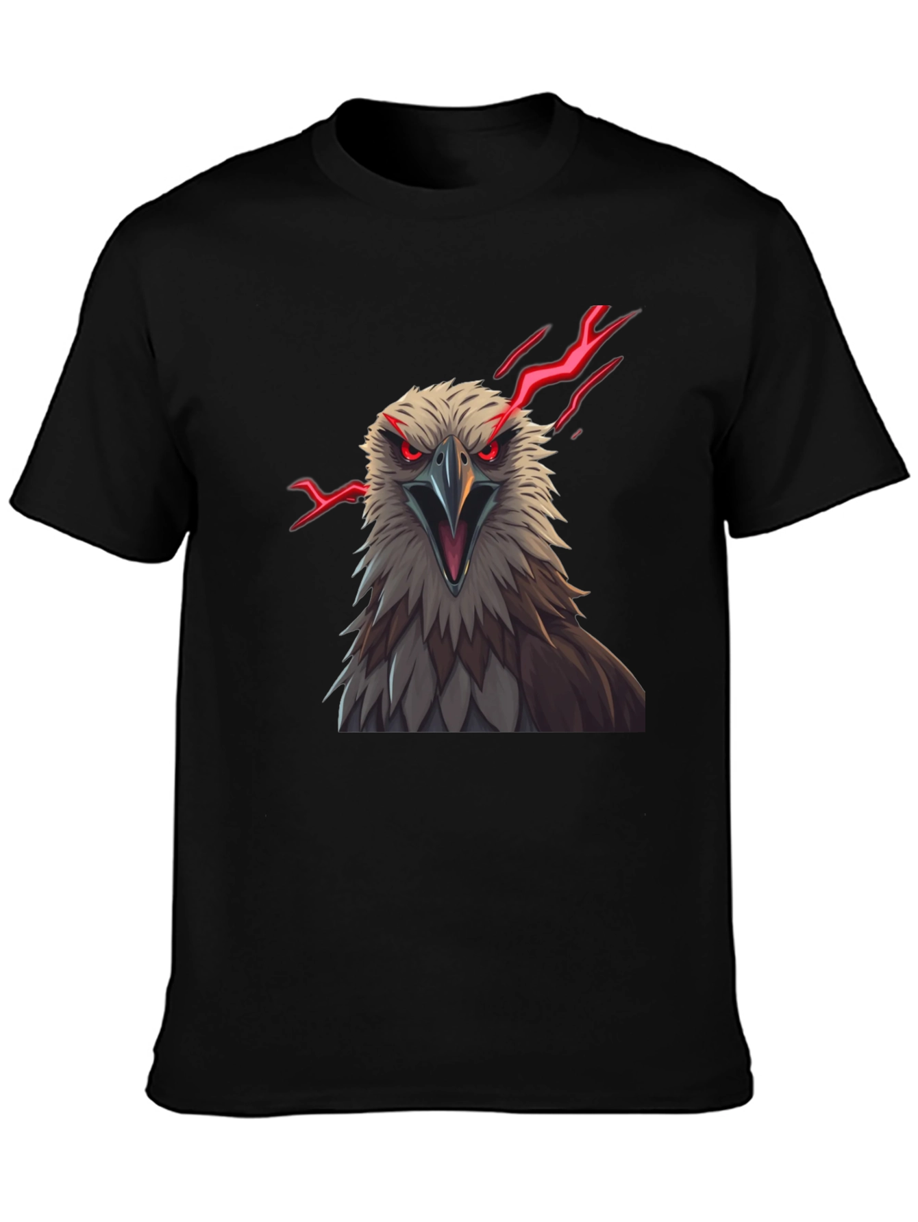 Black Men's Eagle Graphic Print Tee - Black view 3