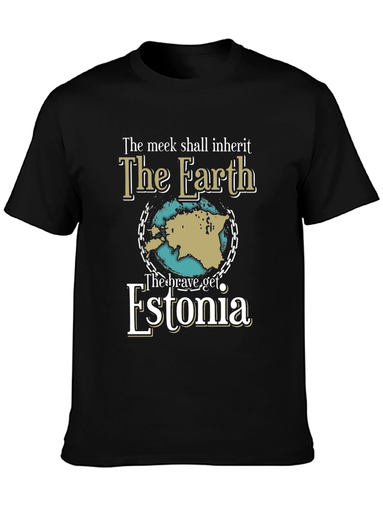 Black The Meek Shall Inherit The Earth T-Shirt view 3