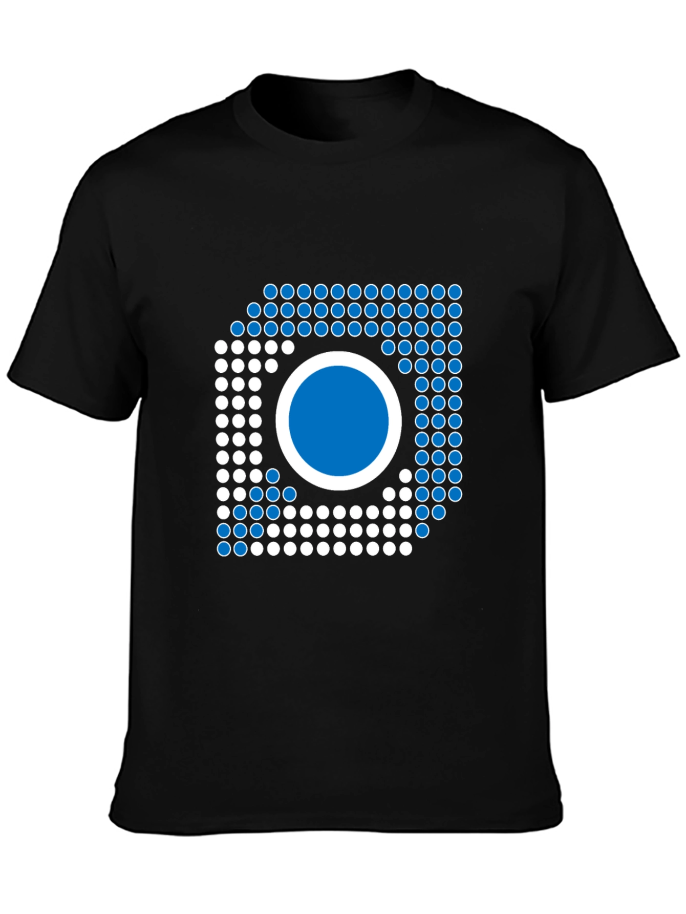 Modern Geometric Graphic Tee - Black - 3