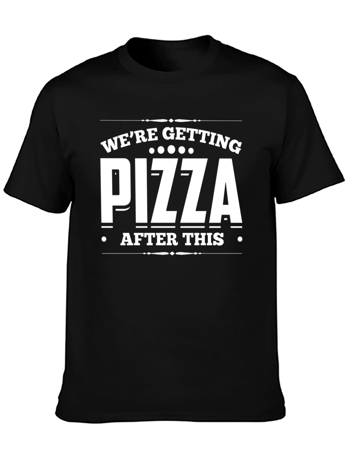 Black Pizza After This T-Shirt - Funny Graphic Tee view 3