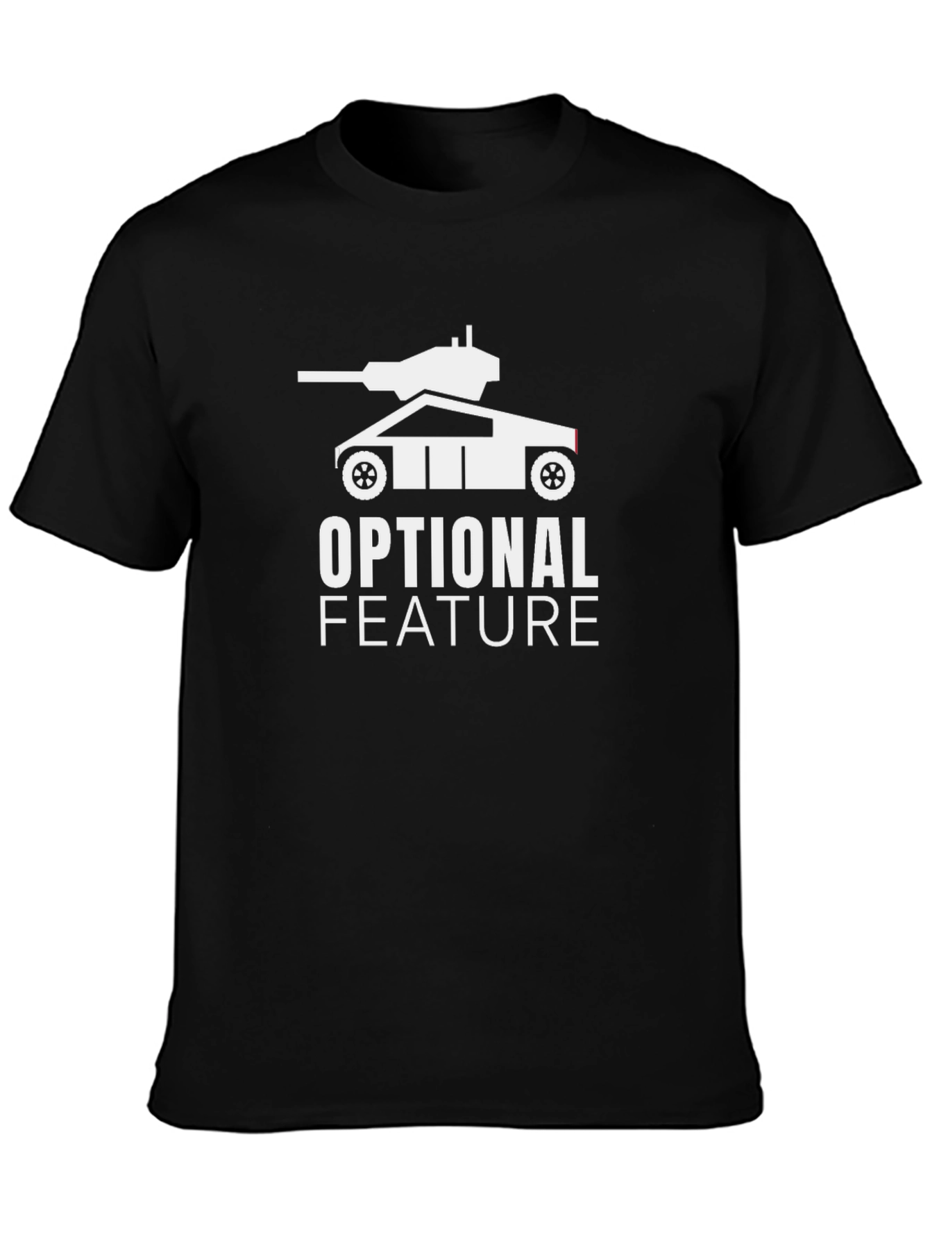 Black Optional Feature Novelty Graphic Tee view 3