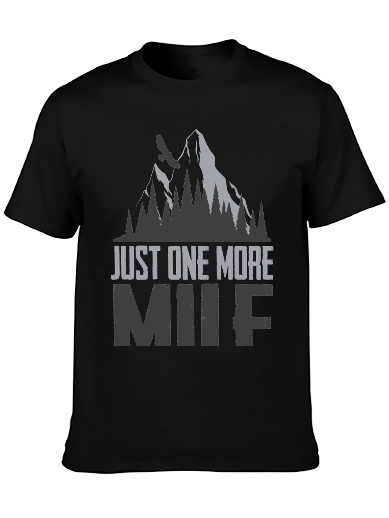 Black Just One More MIIF Graphic T-Shirt view 3