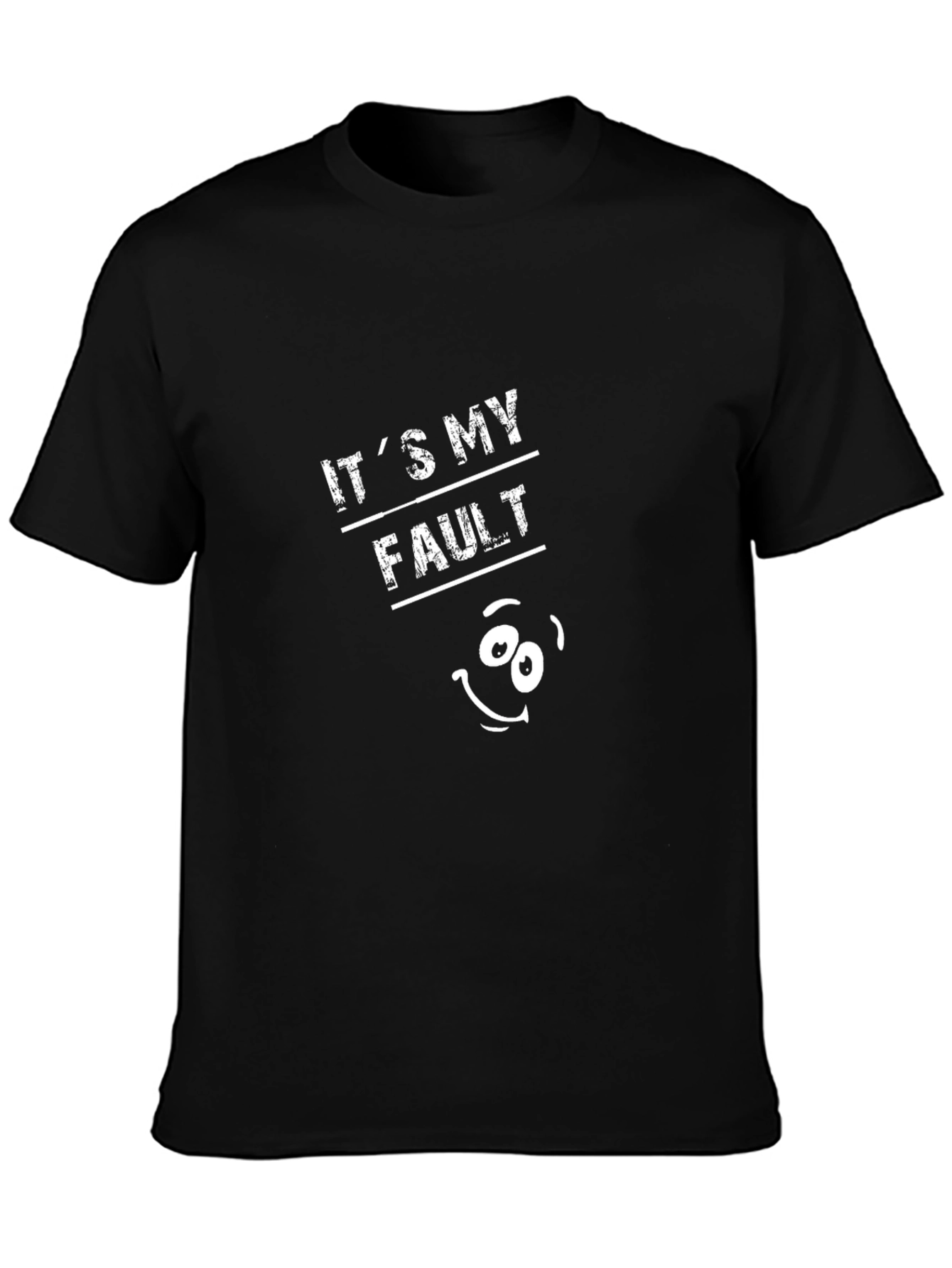 Black It's My Fault T-Shirt - Funny Graphic Tee view 3