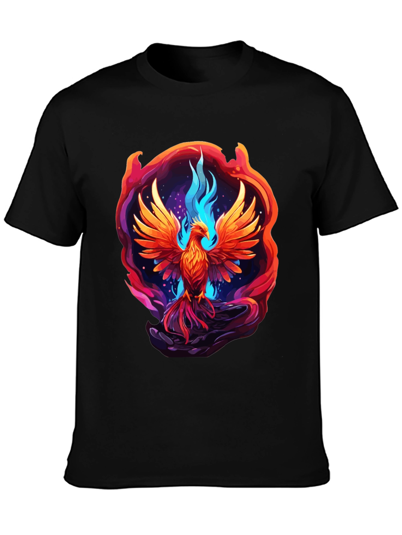 Black Phoenix Rising Graphic T-Shirt - Bold & Unique Design view 3