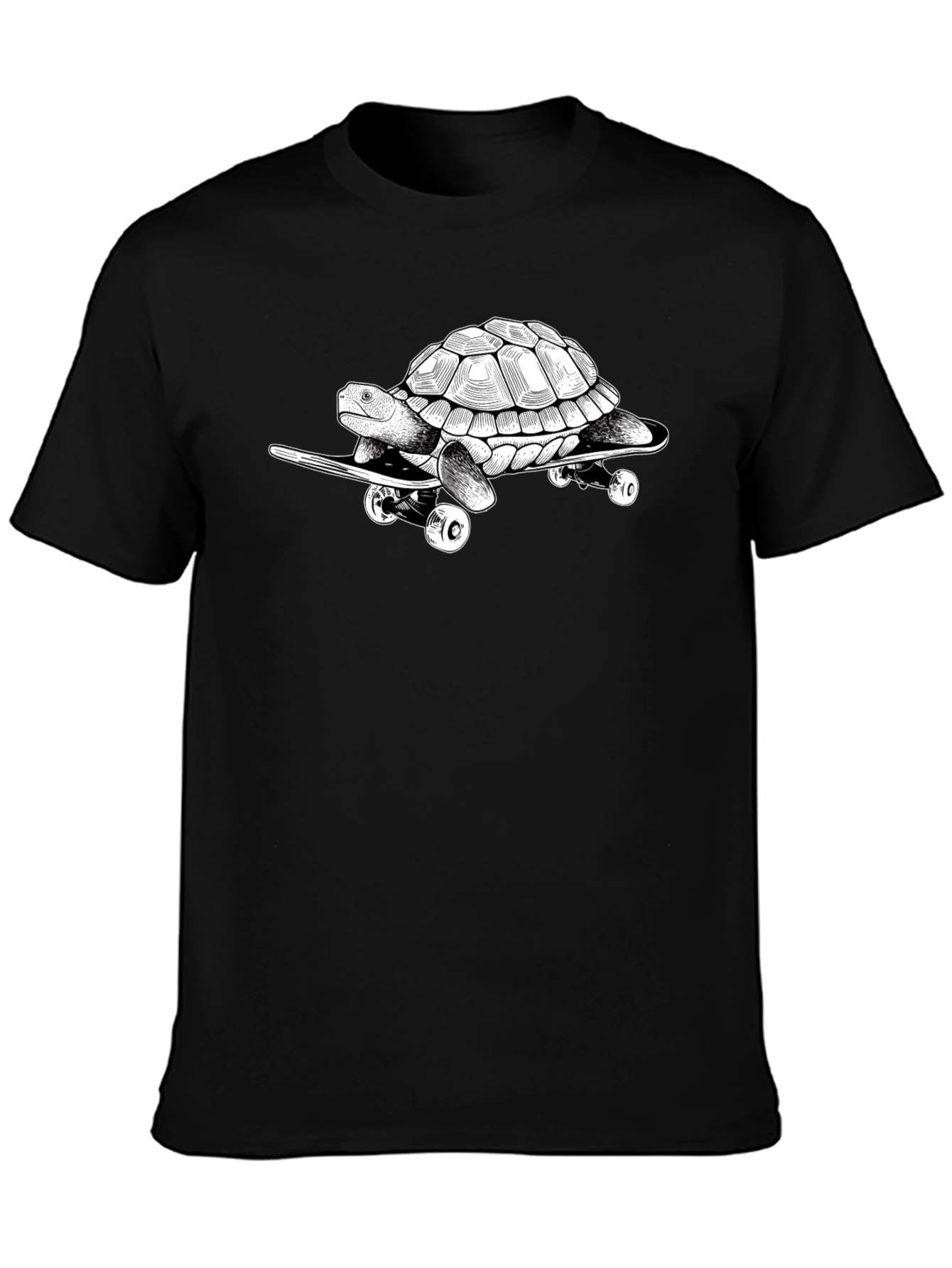 Black Turtle Skateboard T-Shirt view 3